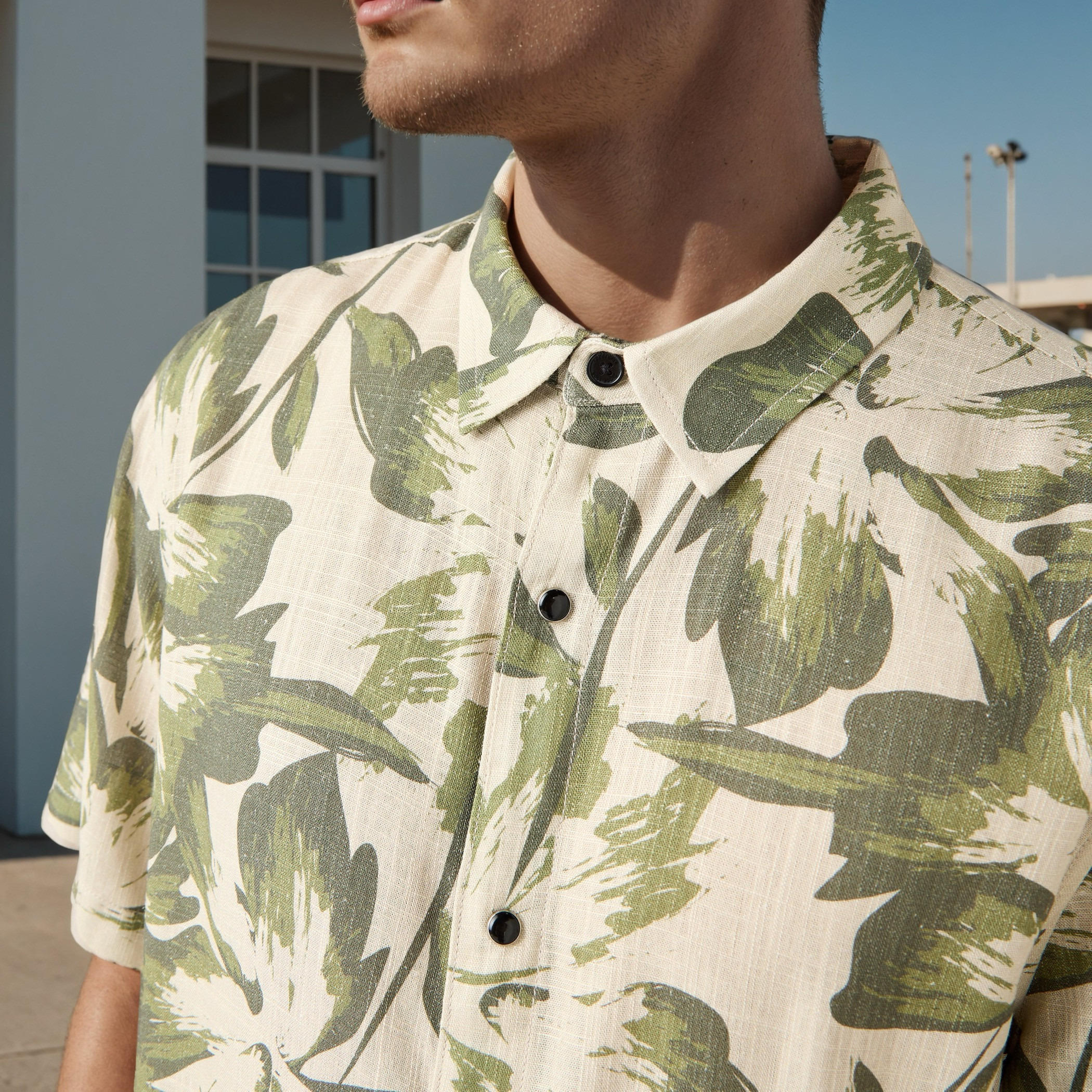 Lee Cooper Regular Fit Floral Print Linen Blend Shirt-men-clothing-shirts-image-4