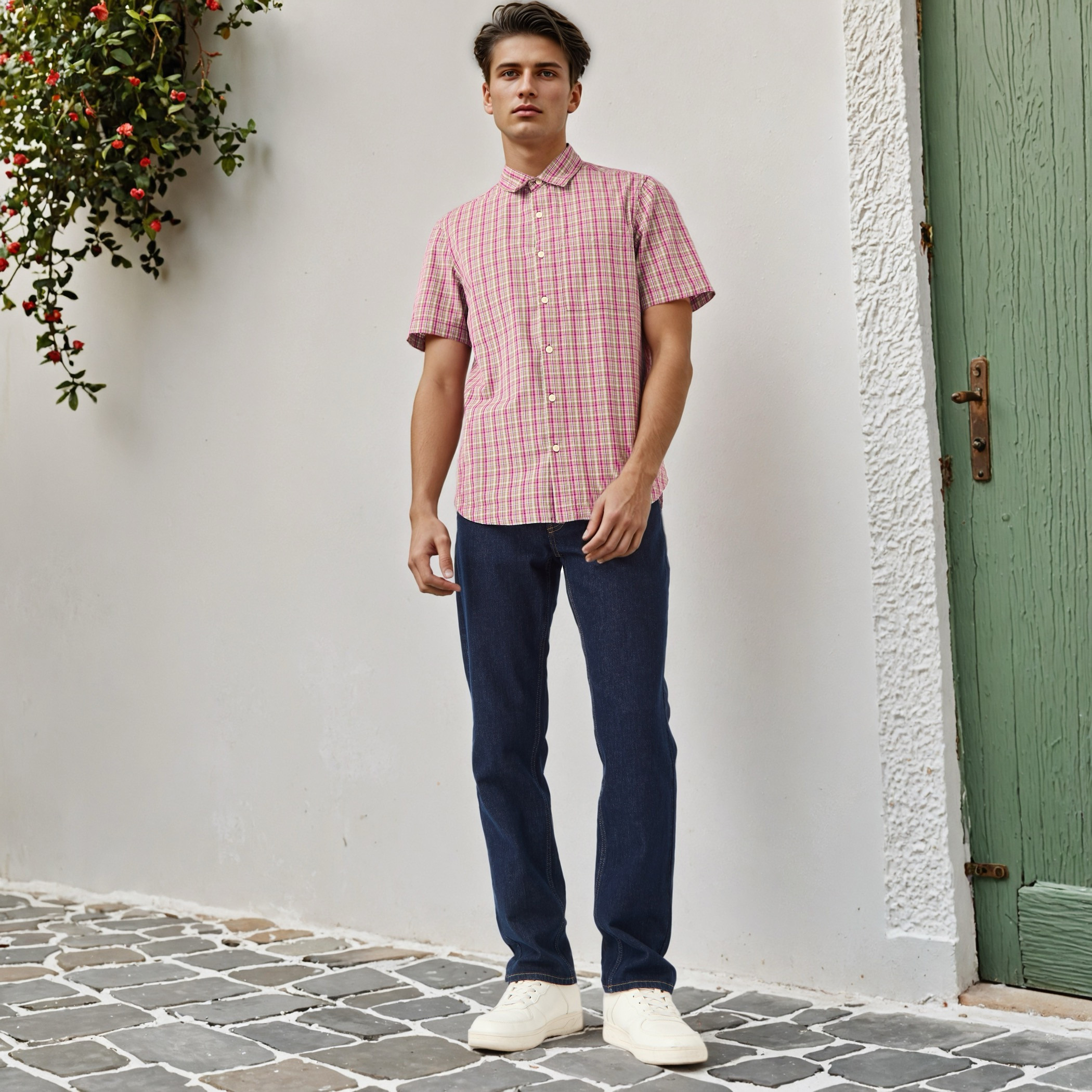Regular Fit Checked Collared Shirt-men-clothing-shirts-image-2