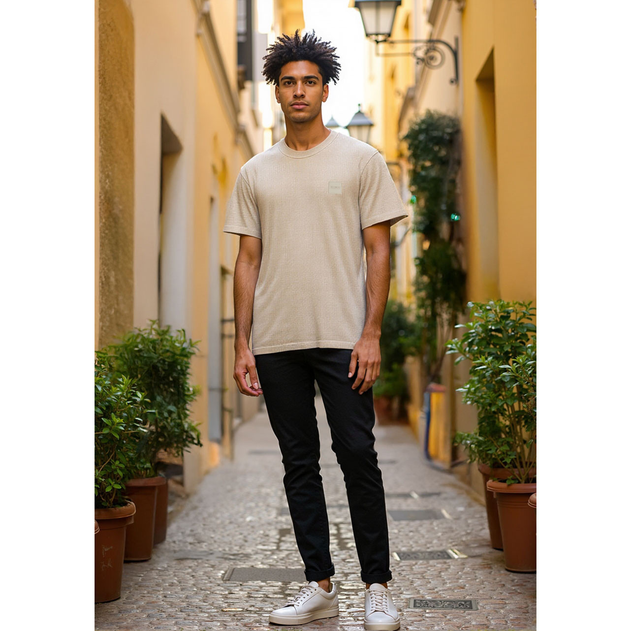 تيشيرت مضلع من لي كوبر-men-clothing-tshirtsandpolos-tshirts-image-2