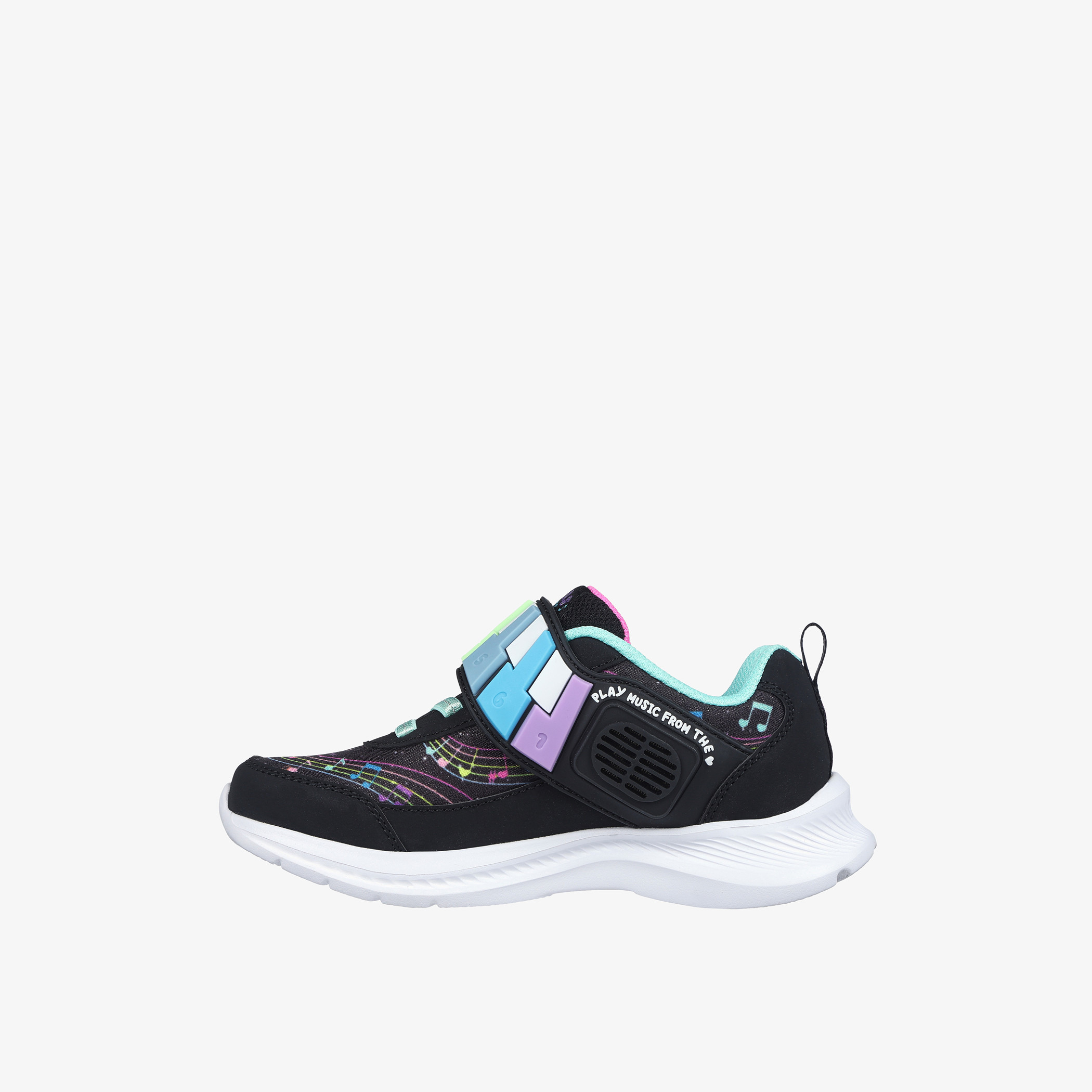 Shop Skechers Girls Printed Sneakers with Hook and Loop Closure