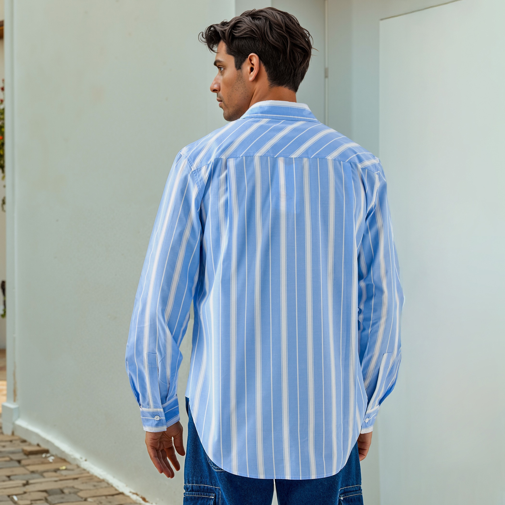 Lee Cooper Striped Shirt with Pockets-men-clothing-shirts-image-3