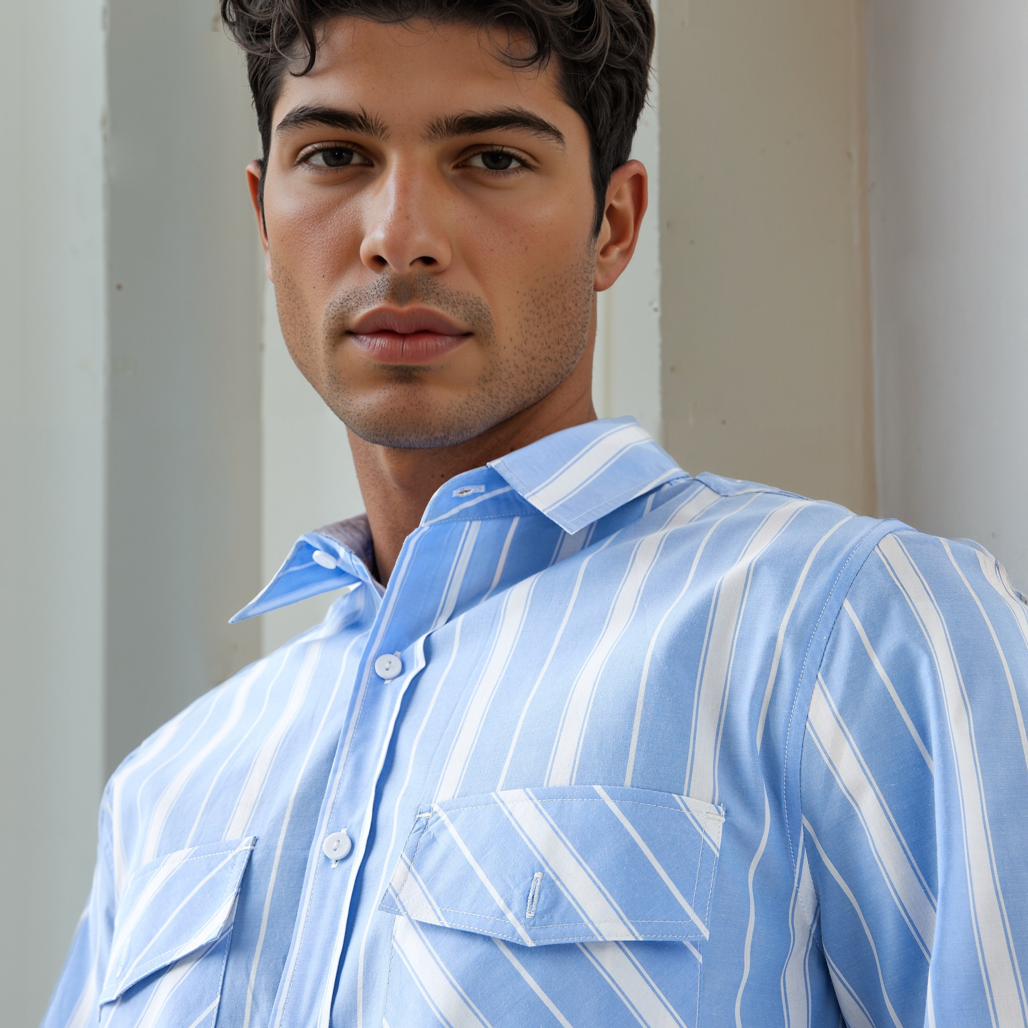 Lee Cooper Striped Shirt with Pockets-men-clothing-shirts-image-4
