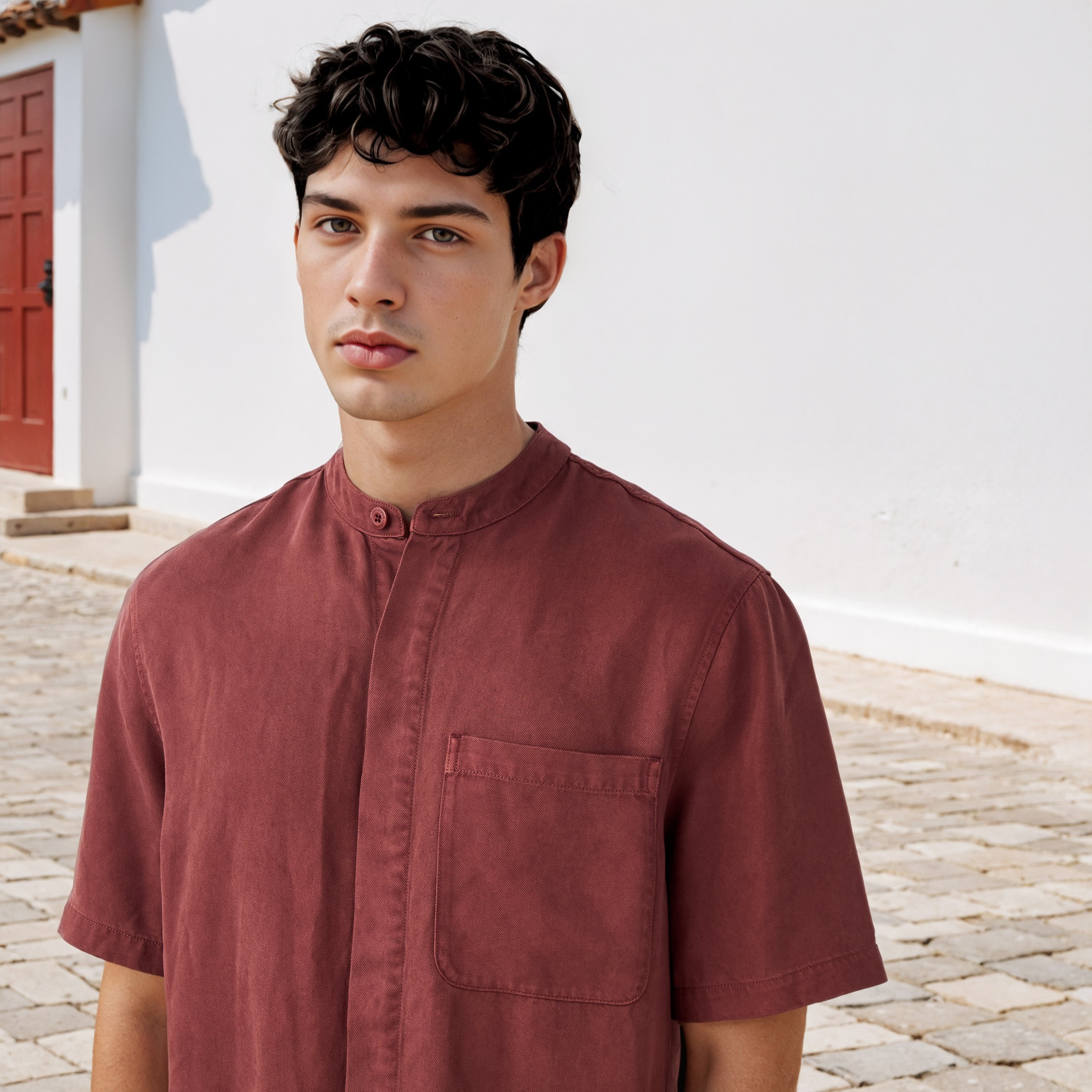 Lee Cooper Regular Fit Mandarin Collar Tencel Shirt-men-clothing-shirts-image-4