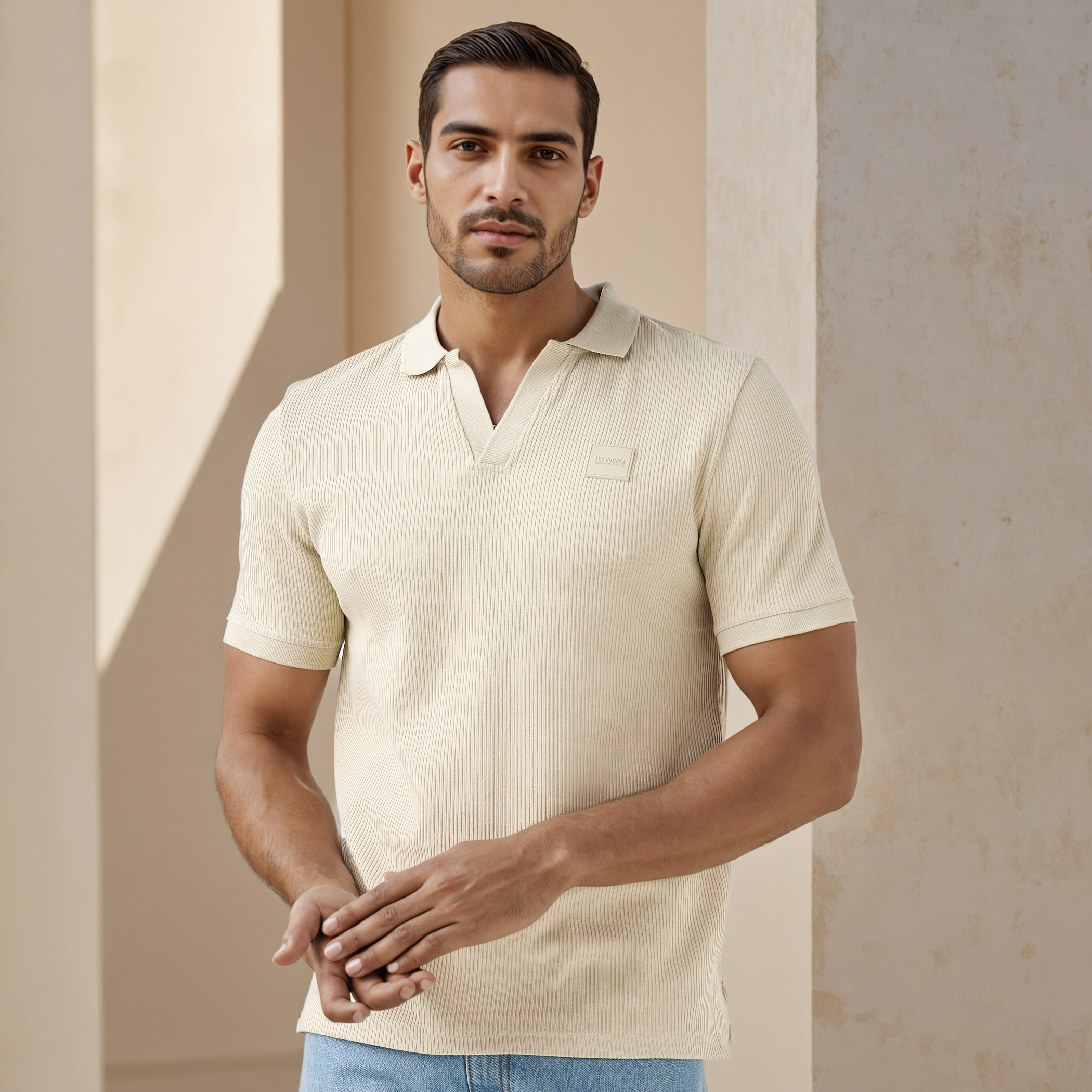 Lee Cooper Ribbed Polo T-shirt-men-clothing-tshirtsandpolos-polos-image-1