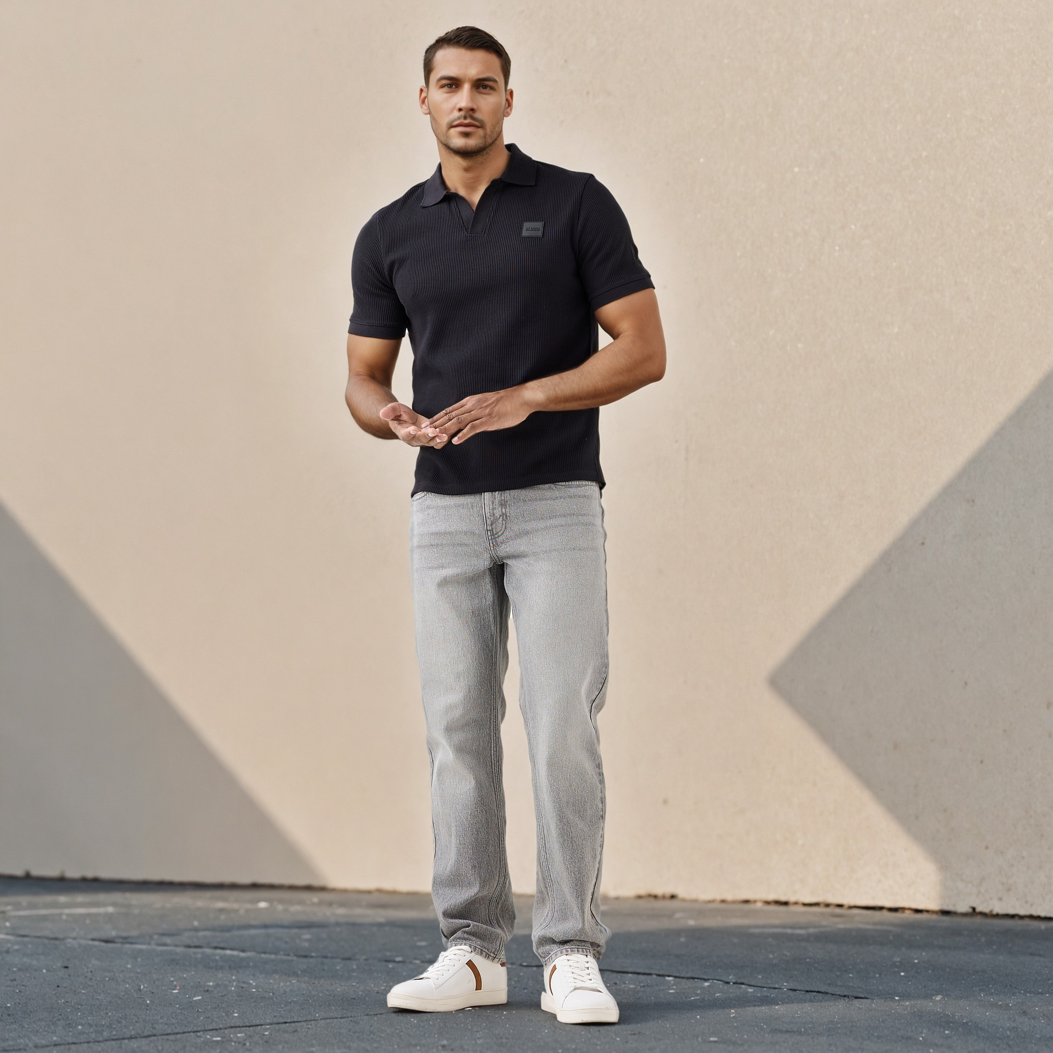 تيشيرت بولو مضلع من لي كوبر-men-clothing-tshirtsandpolos-polos-image-2