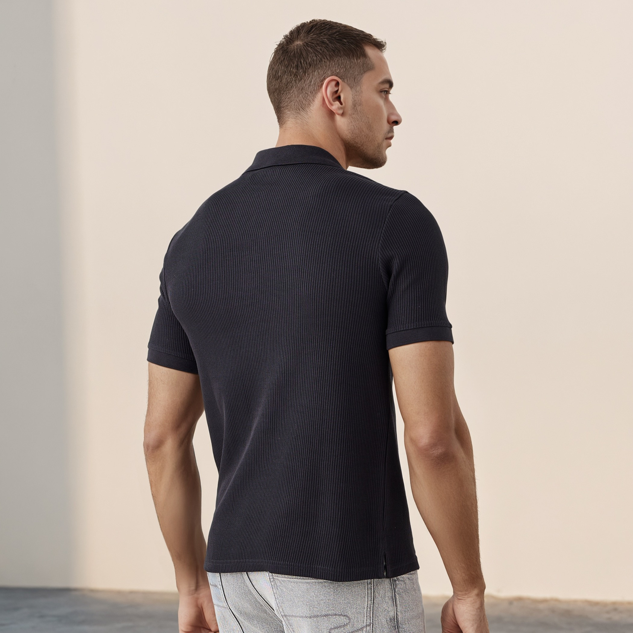 تيشيرت بولو مضلع من لي كوبر-men-clothing-tshirtsandpolos-polos-image-3