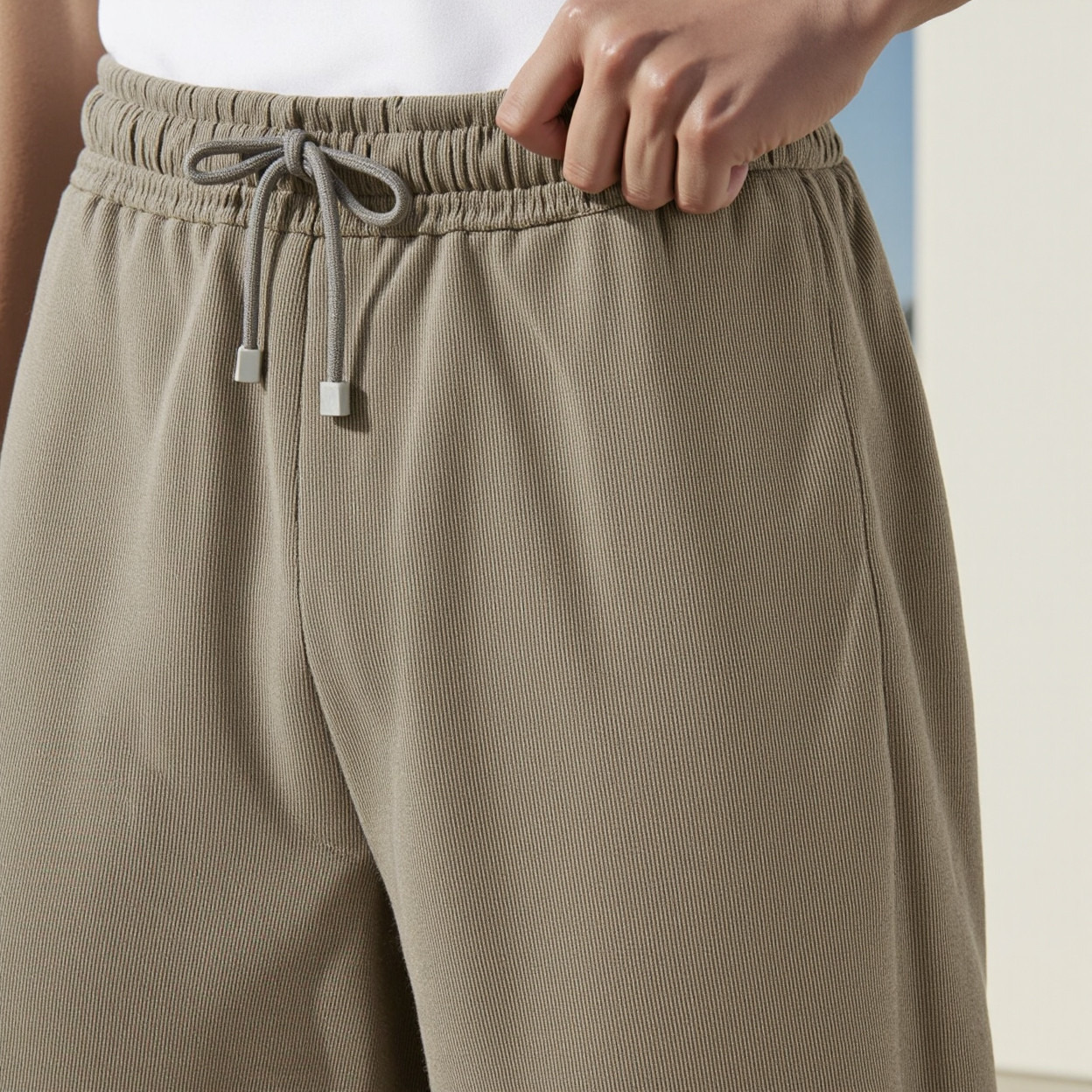 Lee Cooper Logo Applique Shorts with Drawstring Closure-men-clothing-bottoms-shorts-image-3