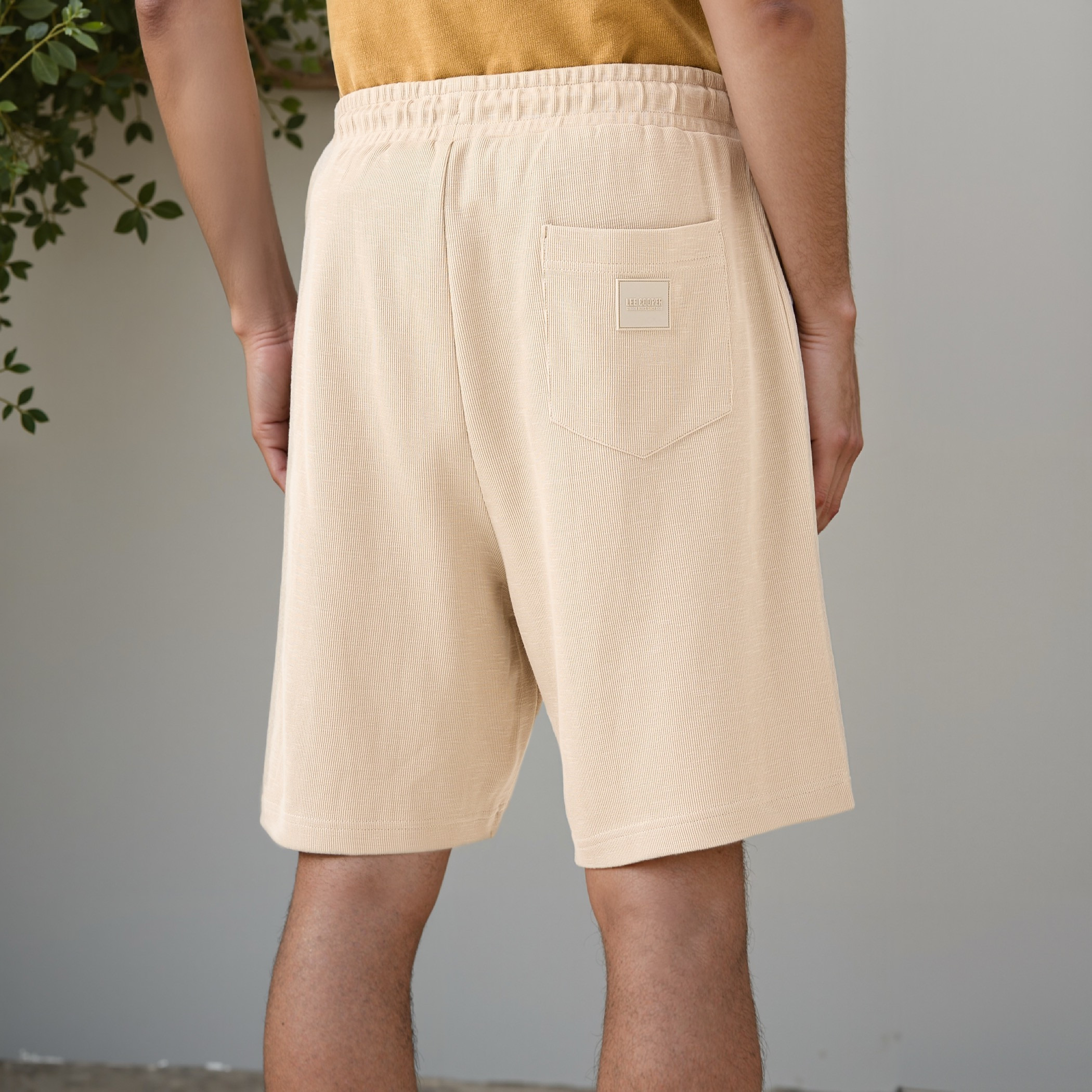 Lee Cooper Logo Applique Shorts with Drawstring Closure-men-clothing-bottoms-shorts-image-3