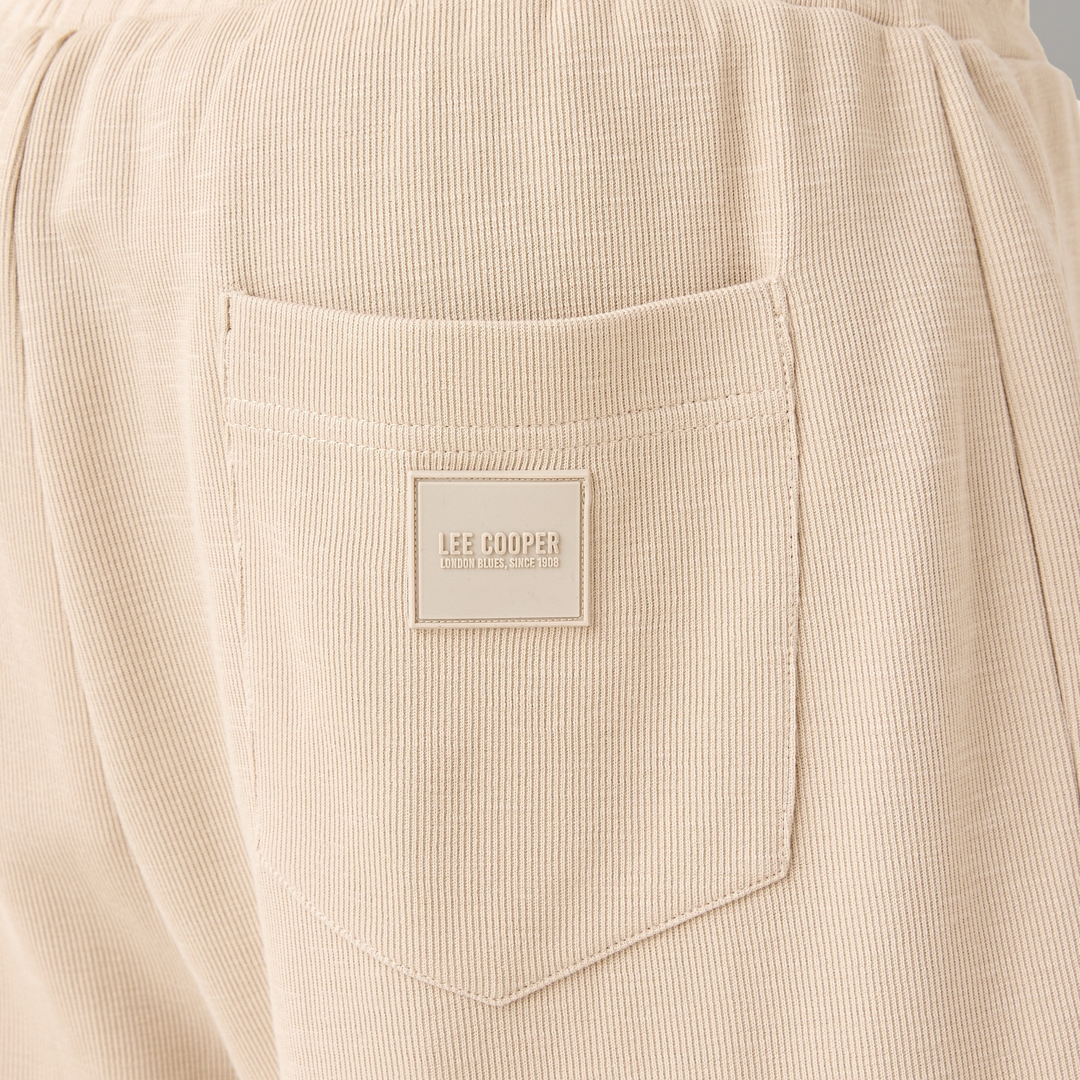 Lee Cooper Logo Applique Shorts with Drawstring Closure-men-clothing-bottoms-shorts-image-4