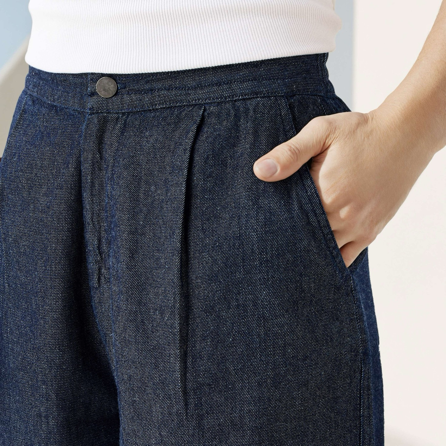 Lee Cooper Pleated Denim Shorts-men-clothing-bottoms-shorts-image-4