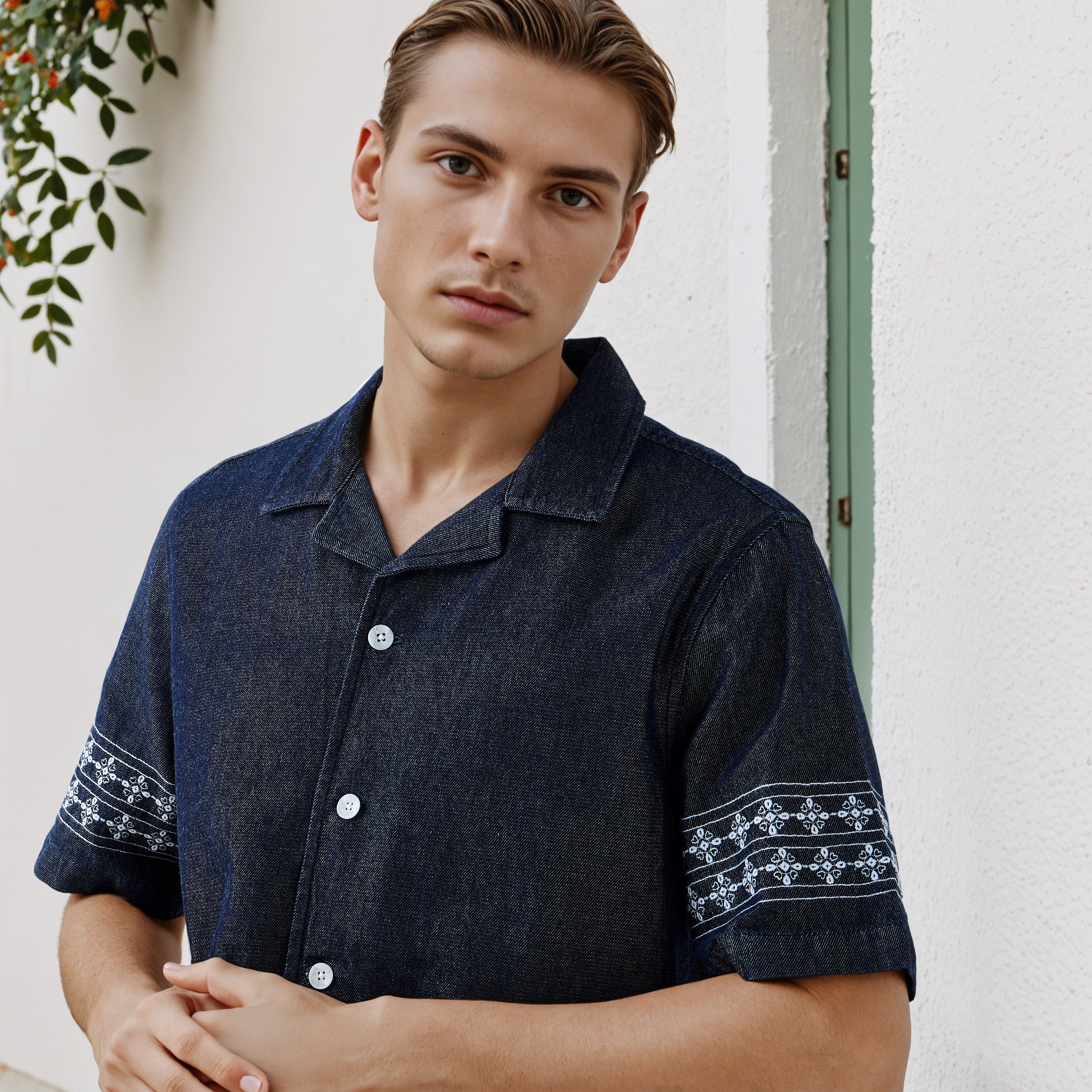Lee Cooper Embroidered Camp Collar Shirt-men-clothing-shirts-image-4