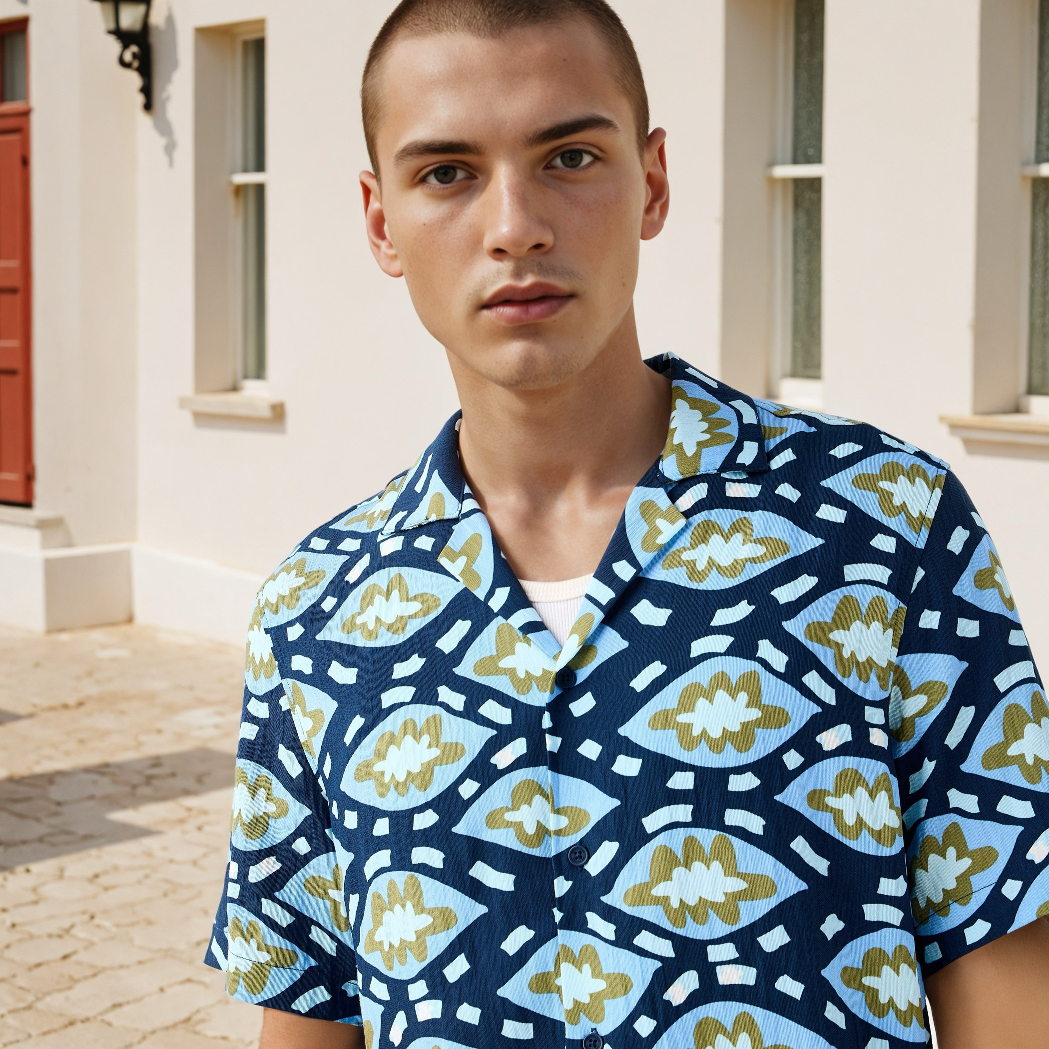 قميص بياقة كامب وطبعات من لي كوبر-men-clothing-shirts-image-4