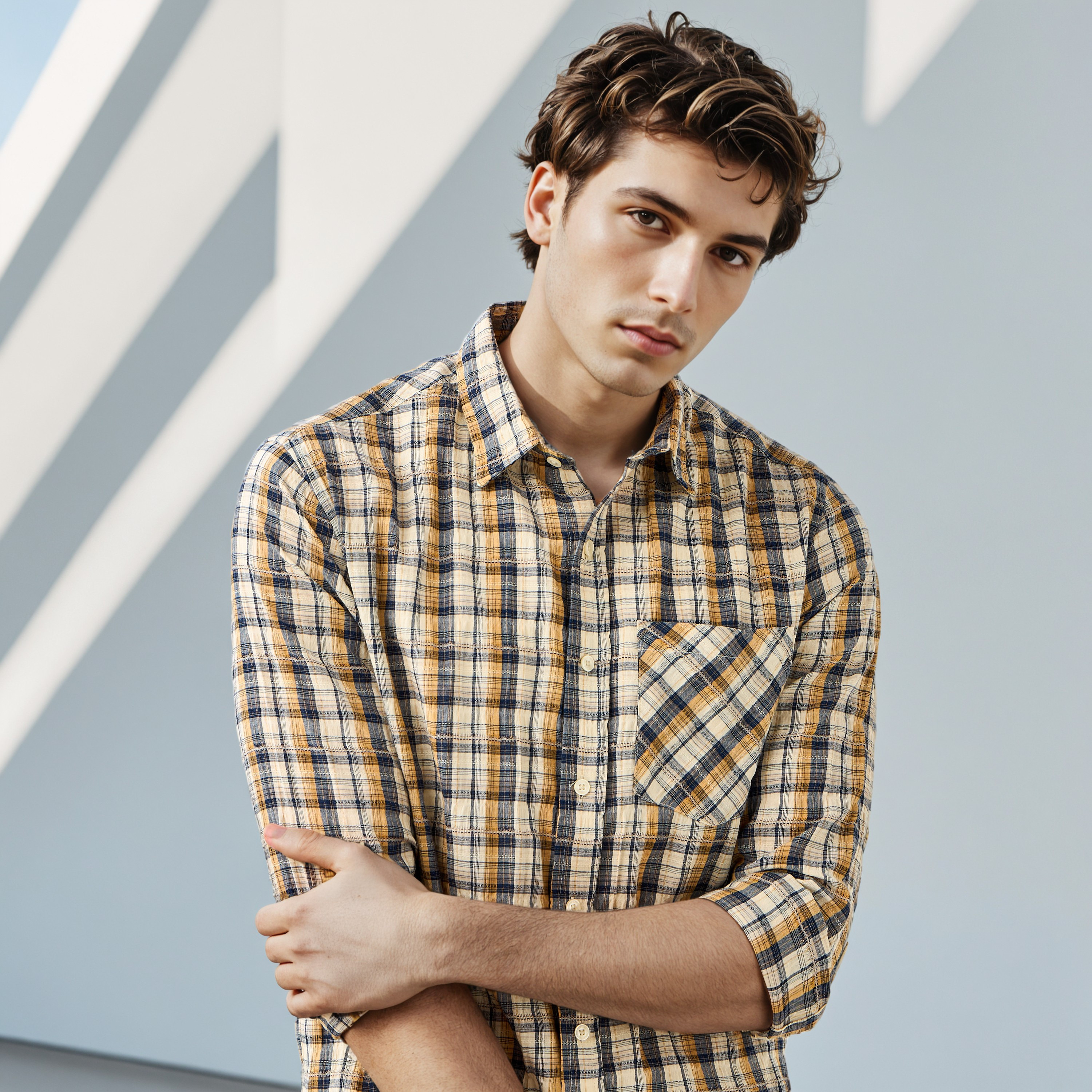 Lee Cooper Regular Fit Checked Collared Shirt-men-clothing-shirts-image-1
