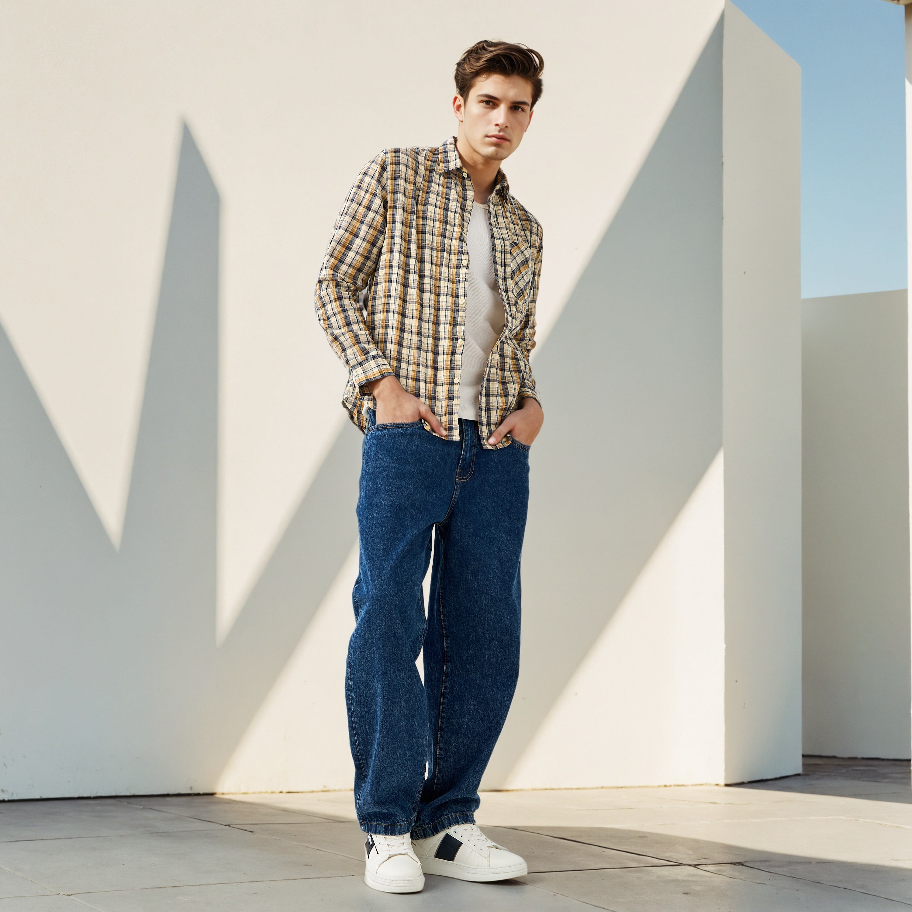 Lee Cooper Regular Fit Checked Collared Shirt-men-clothing-shirts-image-2