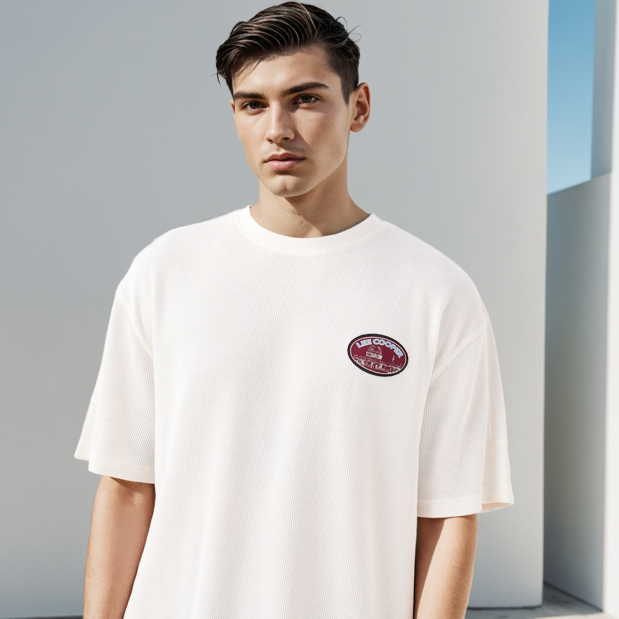 تيشيرت بطبعات وياقة ضيقة من لي كوبر-men-clothing-tshirtsandpolos-tshirts-image-4