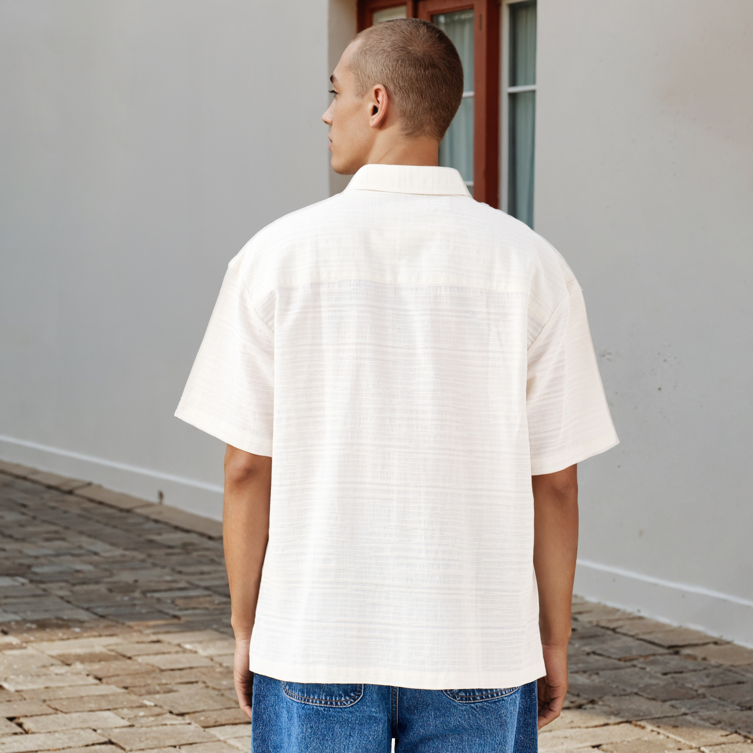 Lee Cooper Regular Fit Textured Resort Shirt with Collar-men-clothing-shirts-image-3