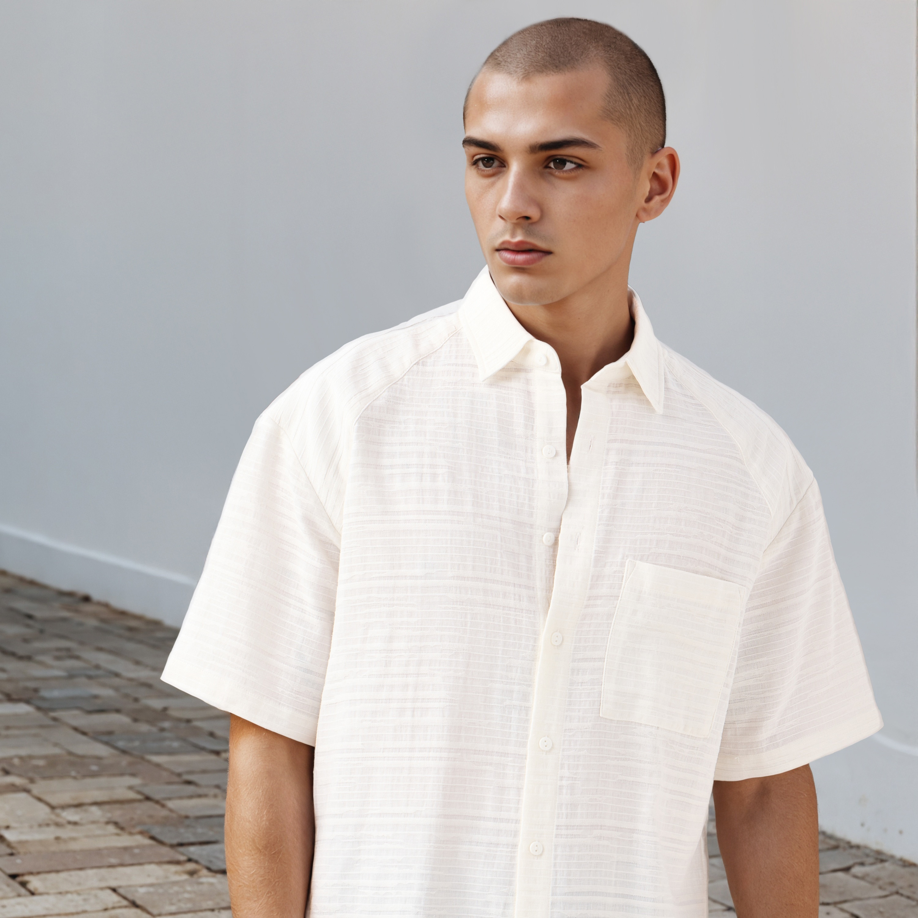 Lee Cooper Regular Fit Textured Resort Shirt with Collar-men-clothing-shirts-image-4