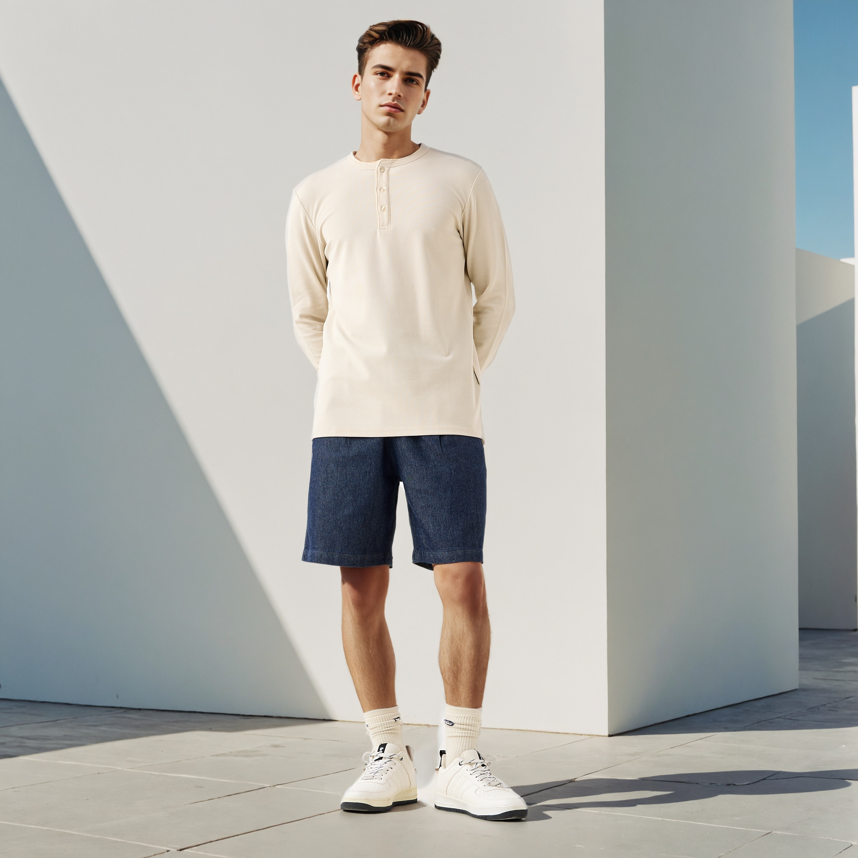 Lee Cooper Ribbed Henley Neck T-shirt-men-clothing-tshirtsandpolos-tshirts-image-2