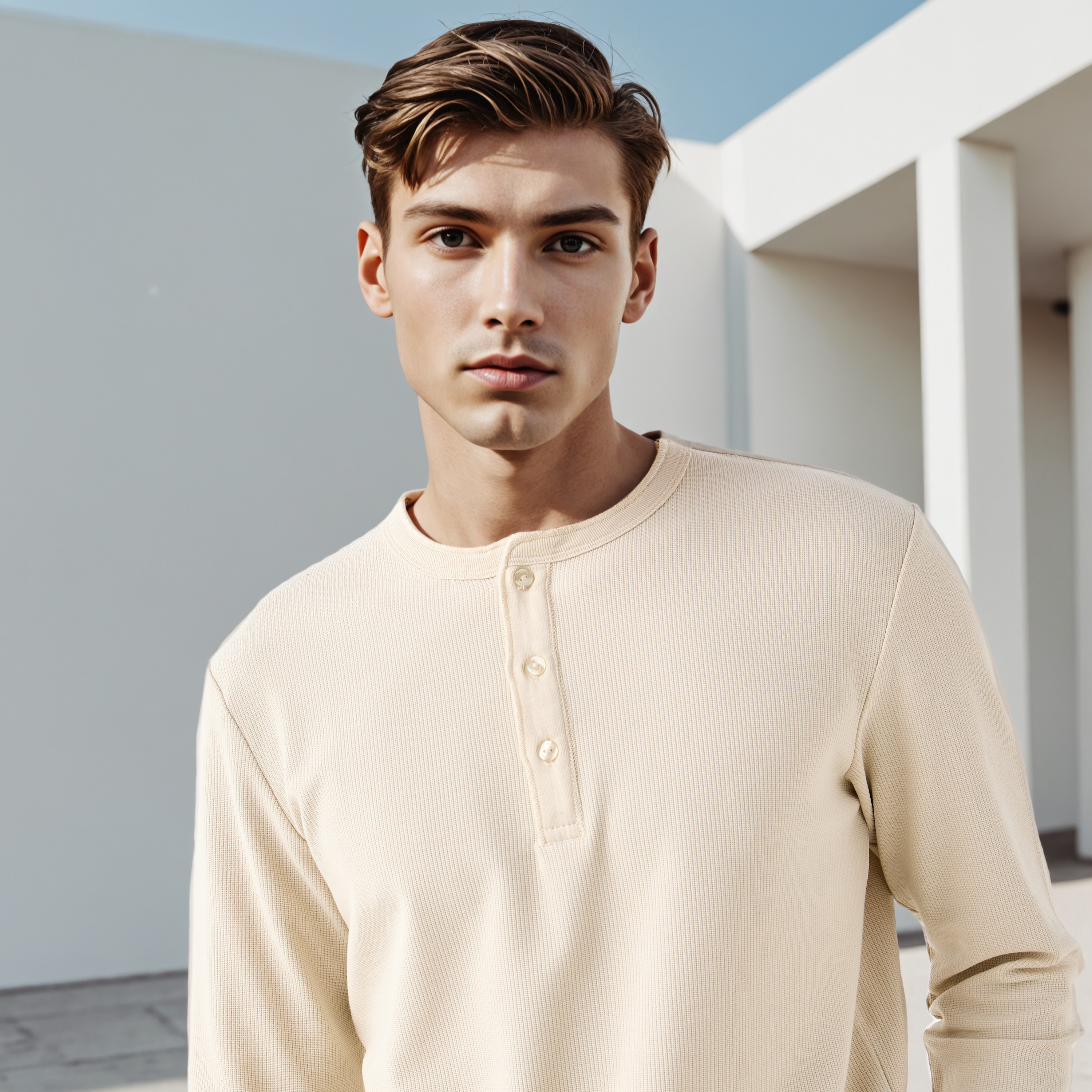 Lee Cooper Ribbed Henley Neck T-shirt-men-clothing-tshirtsandpolos-tshirts-image-4