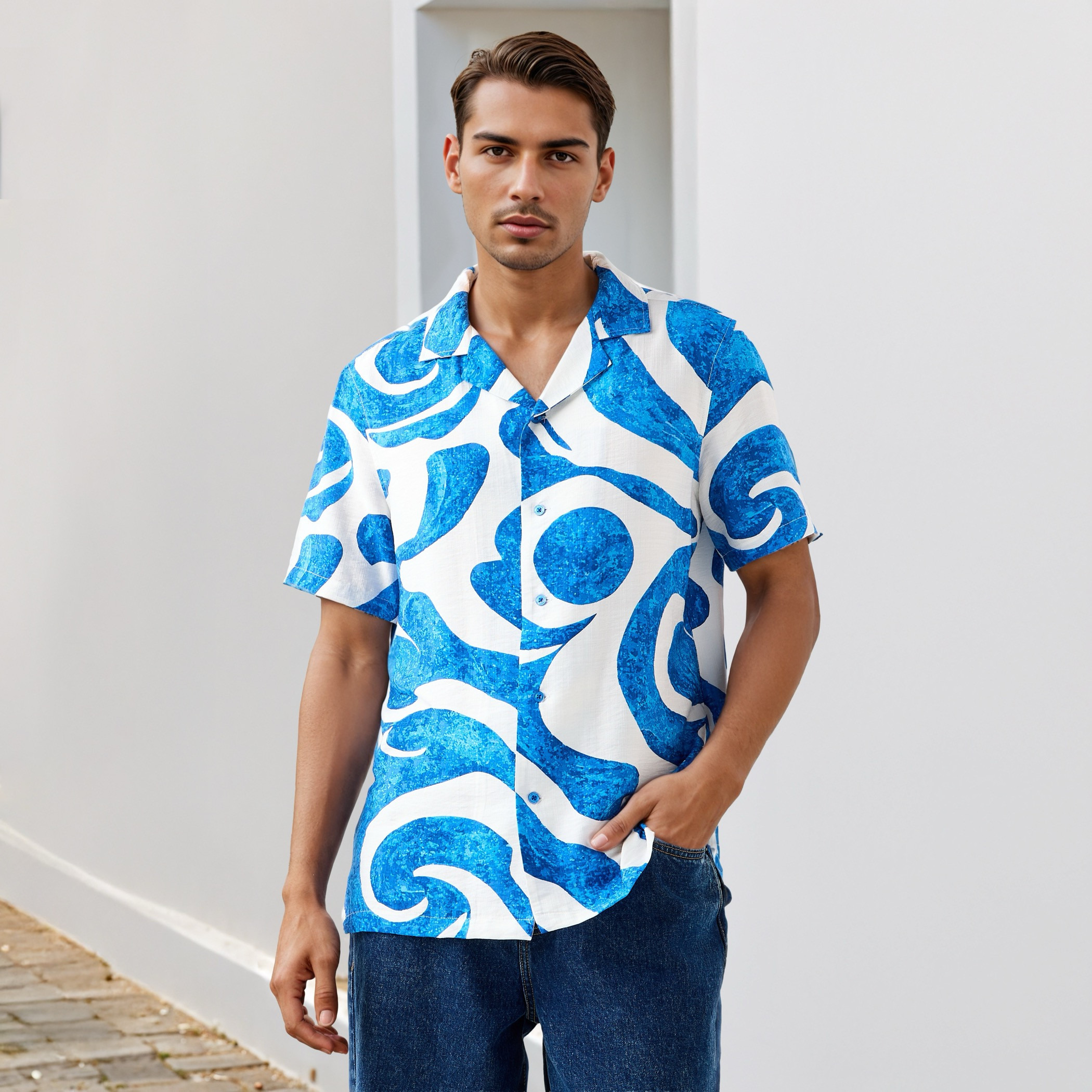 Lee Cooper Printed Camp Collar Shirt-men-clothing-shirts-image-1