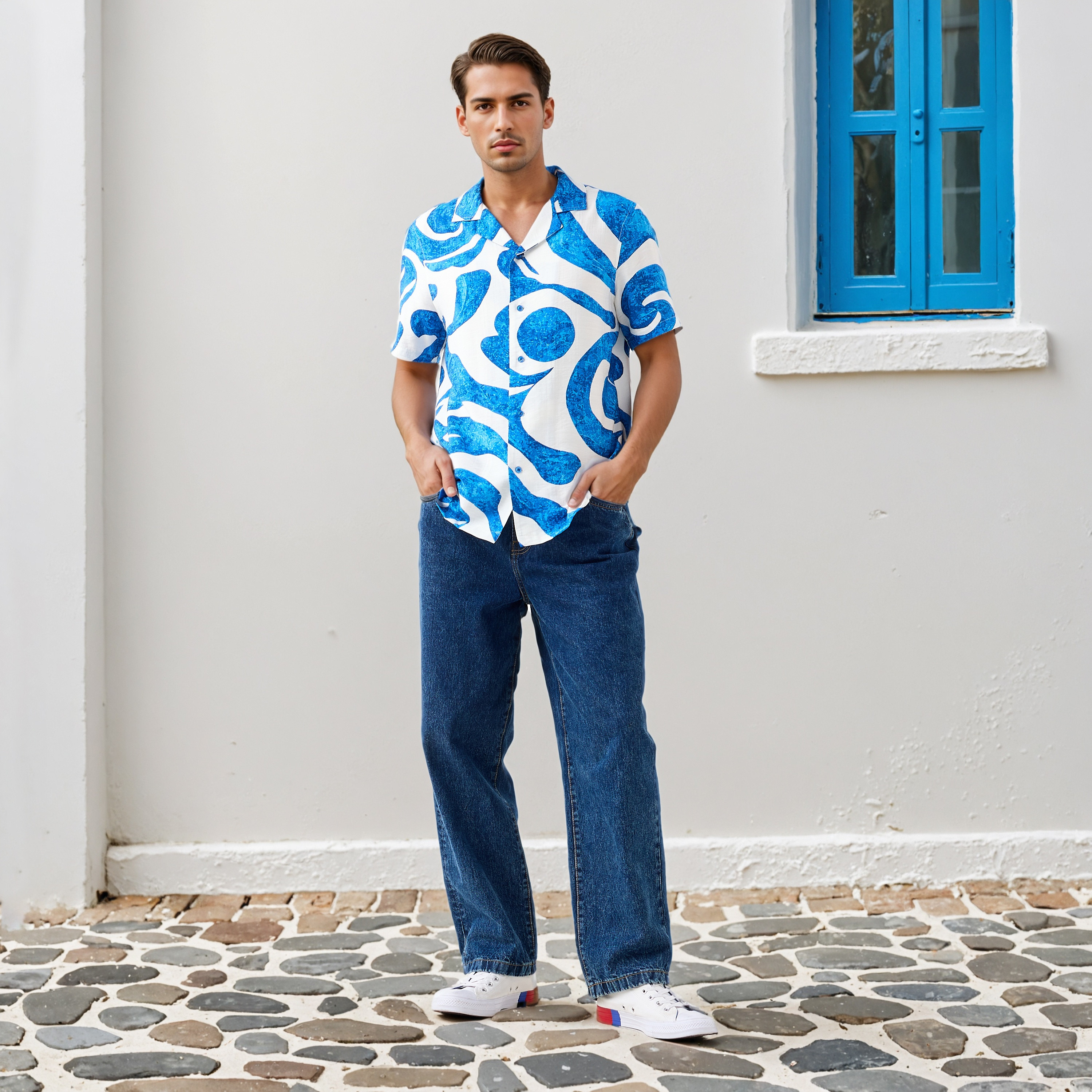 Lee Cooper Printed Camp Collar Shirt-men-clothing-shirts-image-2