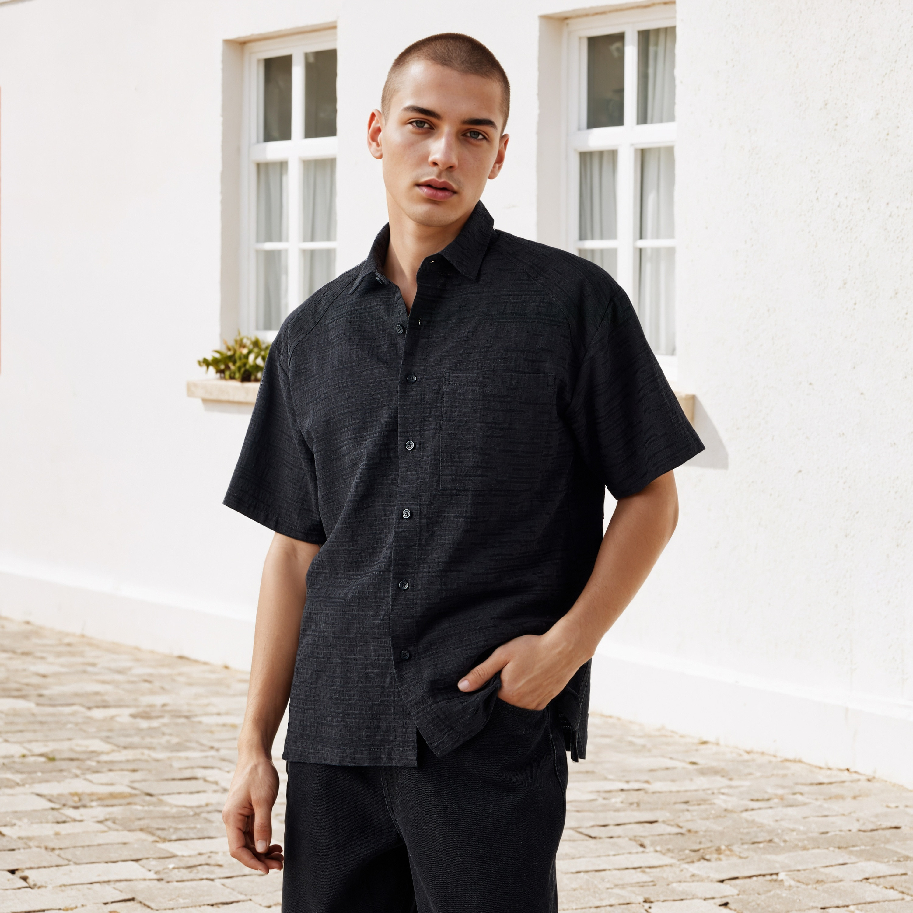 Lee Cooper Textured Regular Fit Shirt-men-clothing-shirts-image-1
