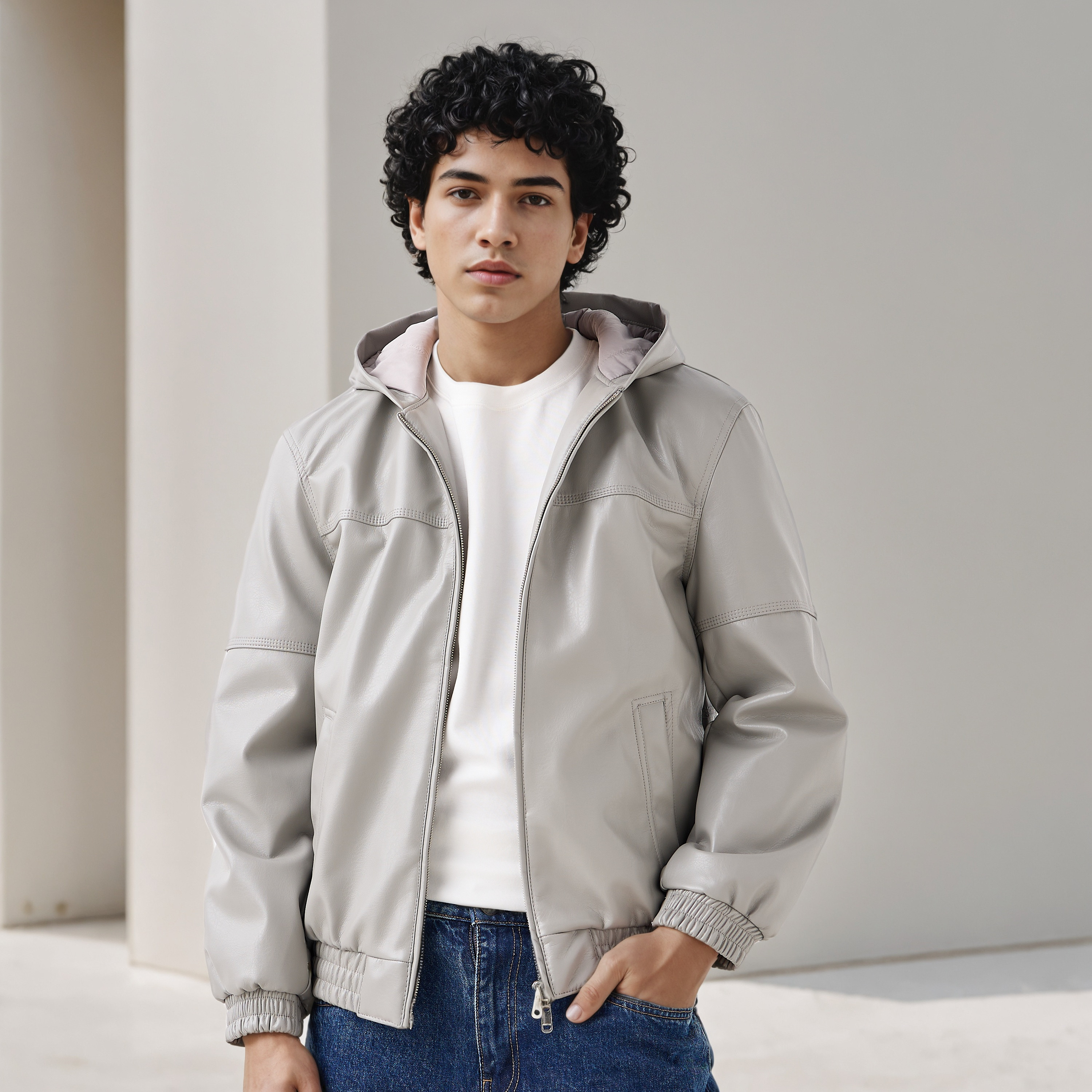 Lee Cooper Men Regular Fit Hooded Bomber Jacket-men-clothing-jacketsandblazers-jackets-image-1
