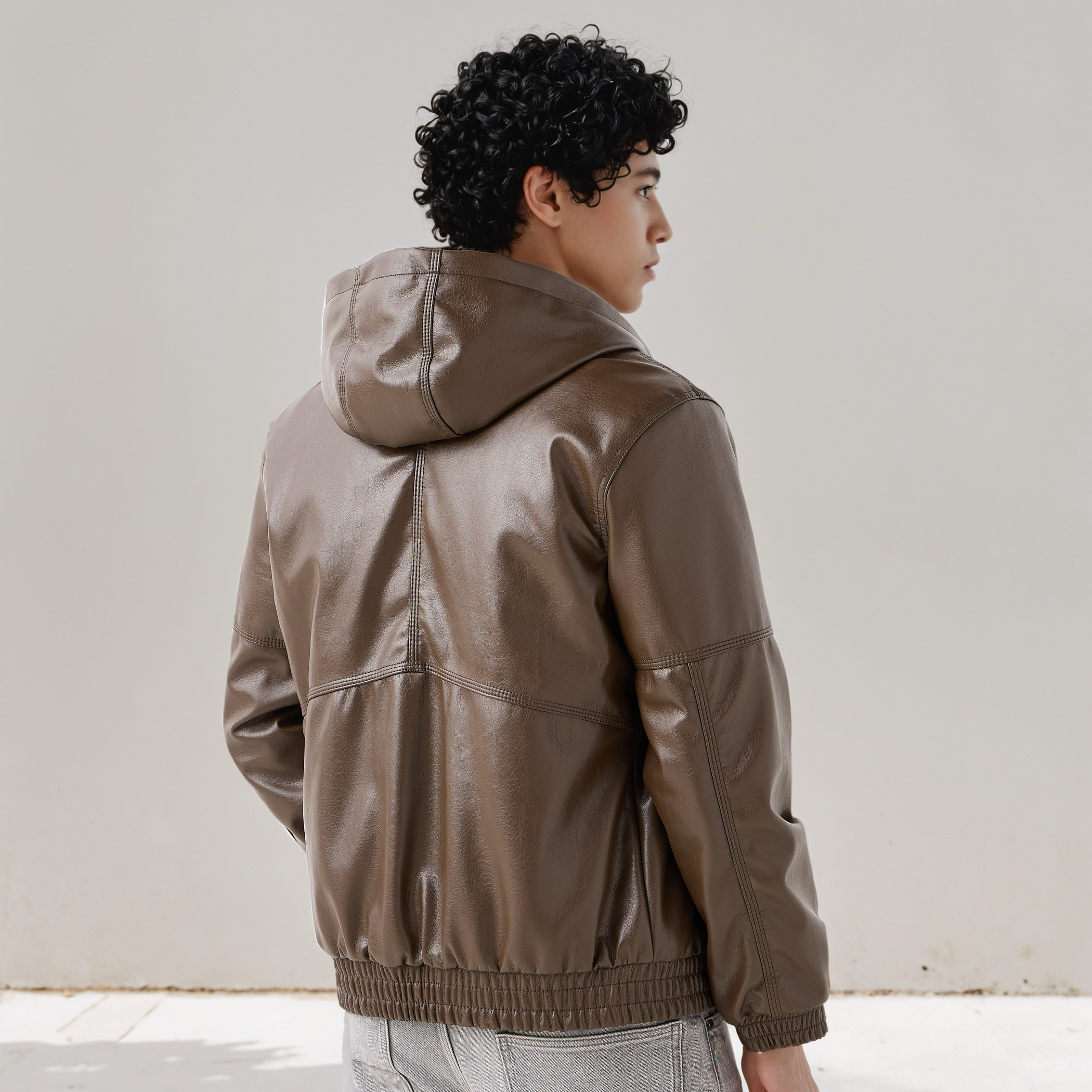 Lee Cooper Men Regular Fit Hooded Bomber Jacket-men-clothing-jacketsandblazers-jackets-image-3