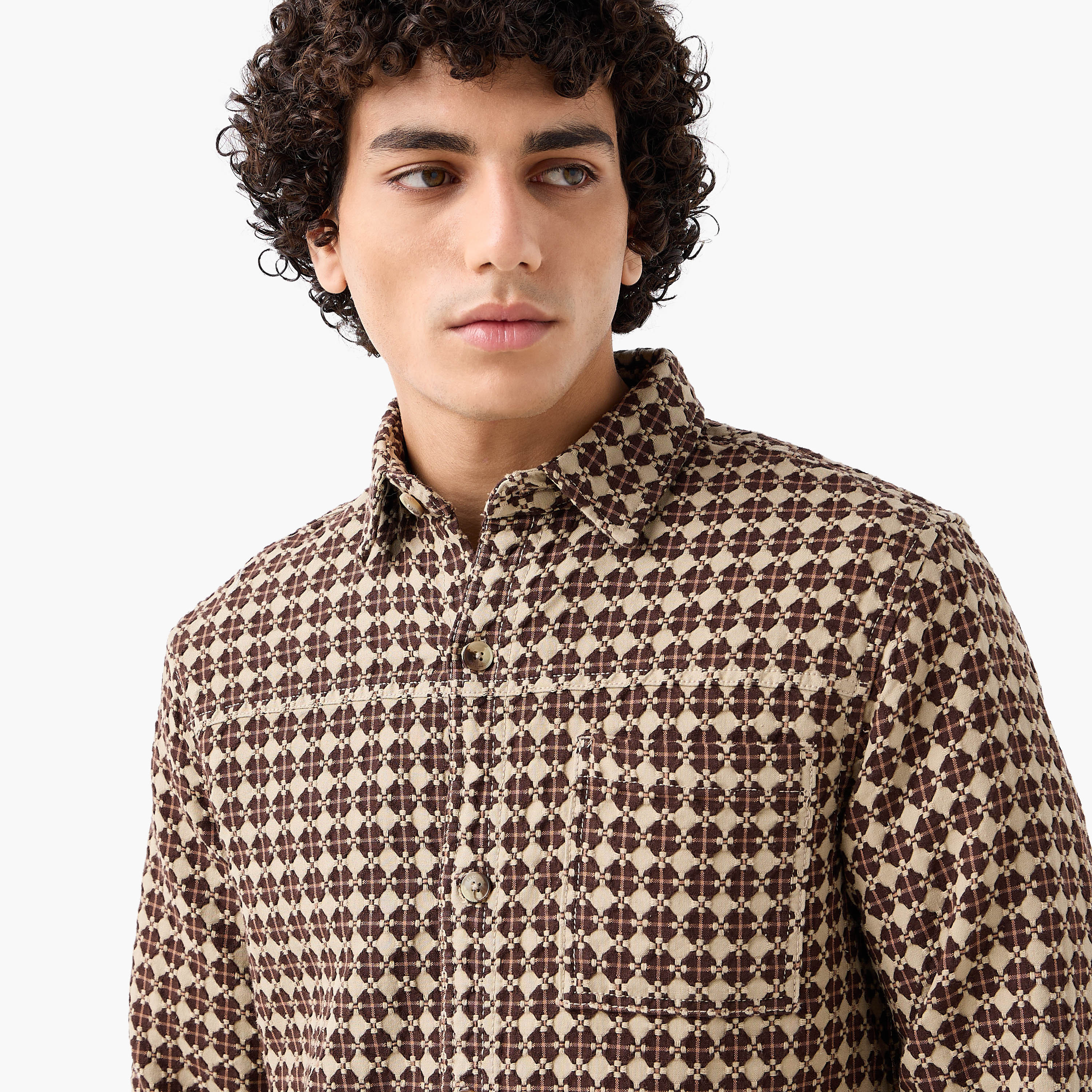 Lee Cooper Men Regular Fit Collared Geometric Print Long Sleeve Shirt-men-clothing-shirts-image-4