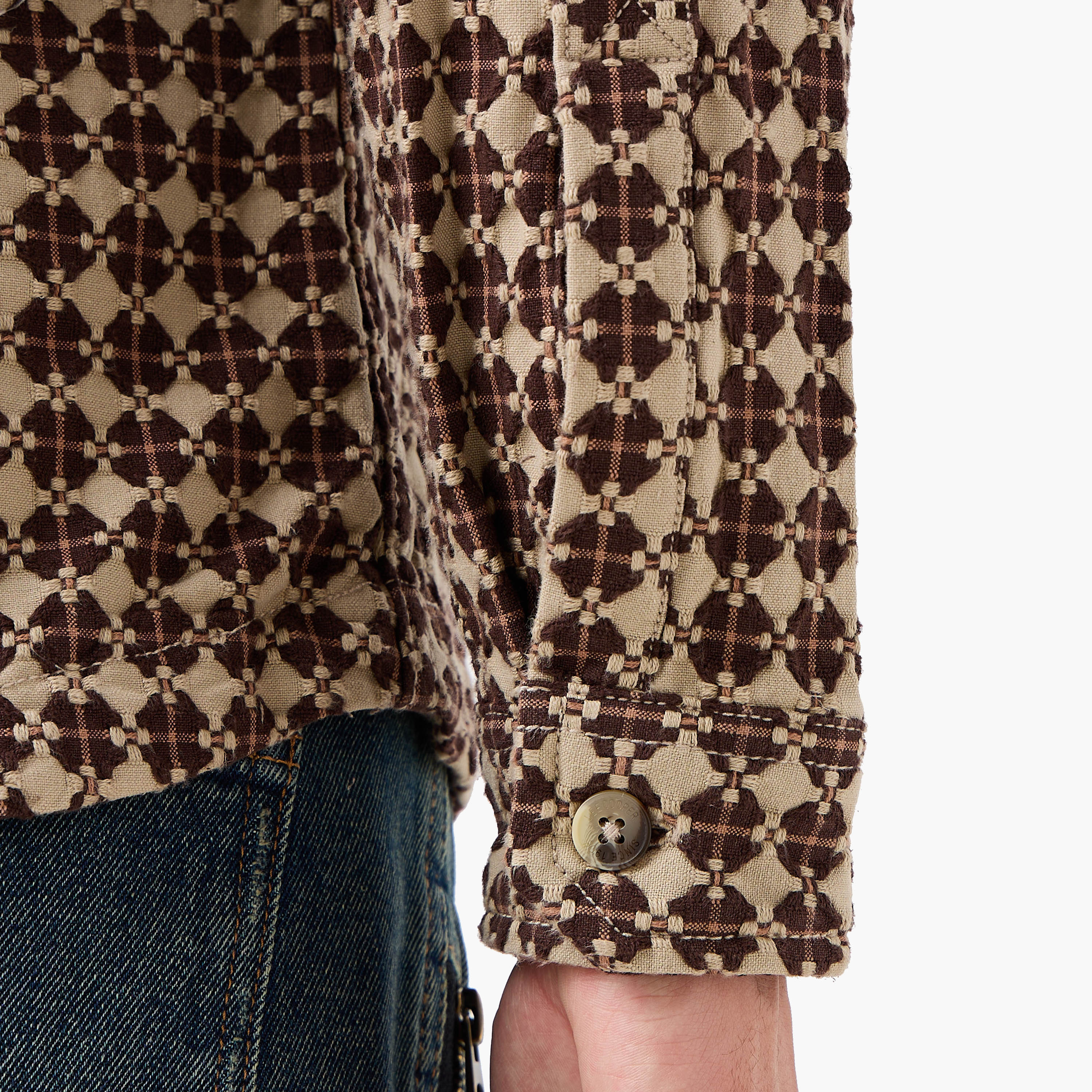 Lee Cooper Men Regular Fit Collared Geometric Print Long Sleeve Shirt-men-clothing-shirts-image-5