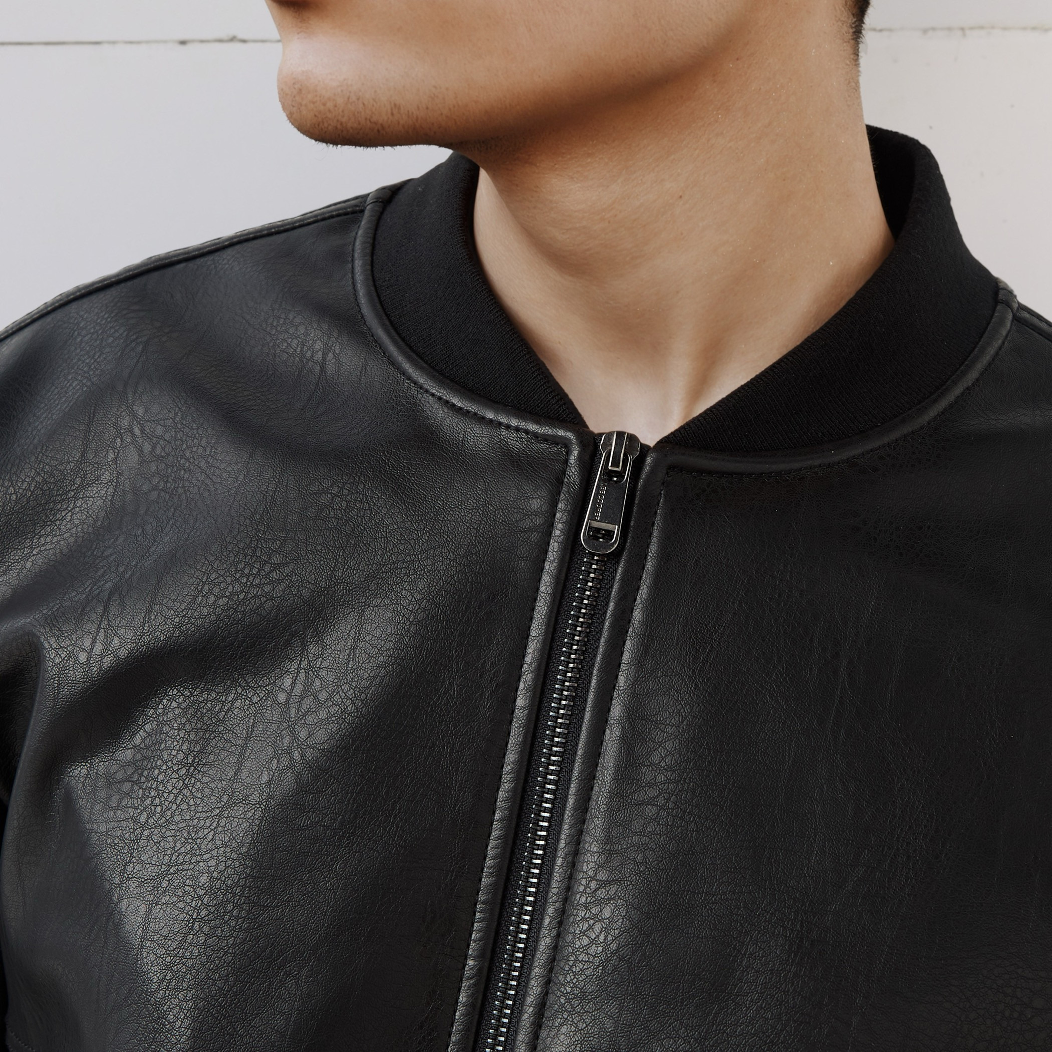 Lee Cooper Men Regular Fit Zip Closure Bomber PU Jacket-men-clothing-jacketsandblazers-jackets-image-5