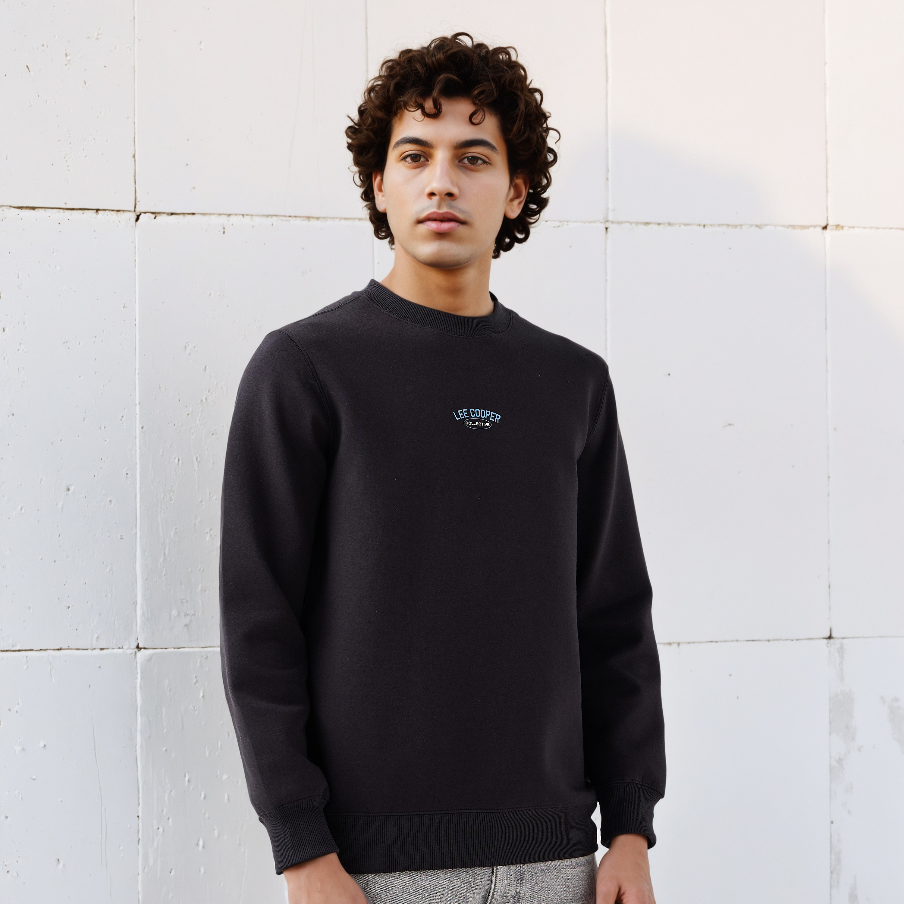Lee Cooper Men Regular Fit Logo Print Cotton Sweatshirt-men-winterwear-hoodiesandsweatshirts-image-3