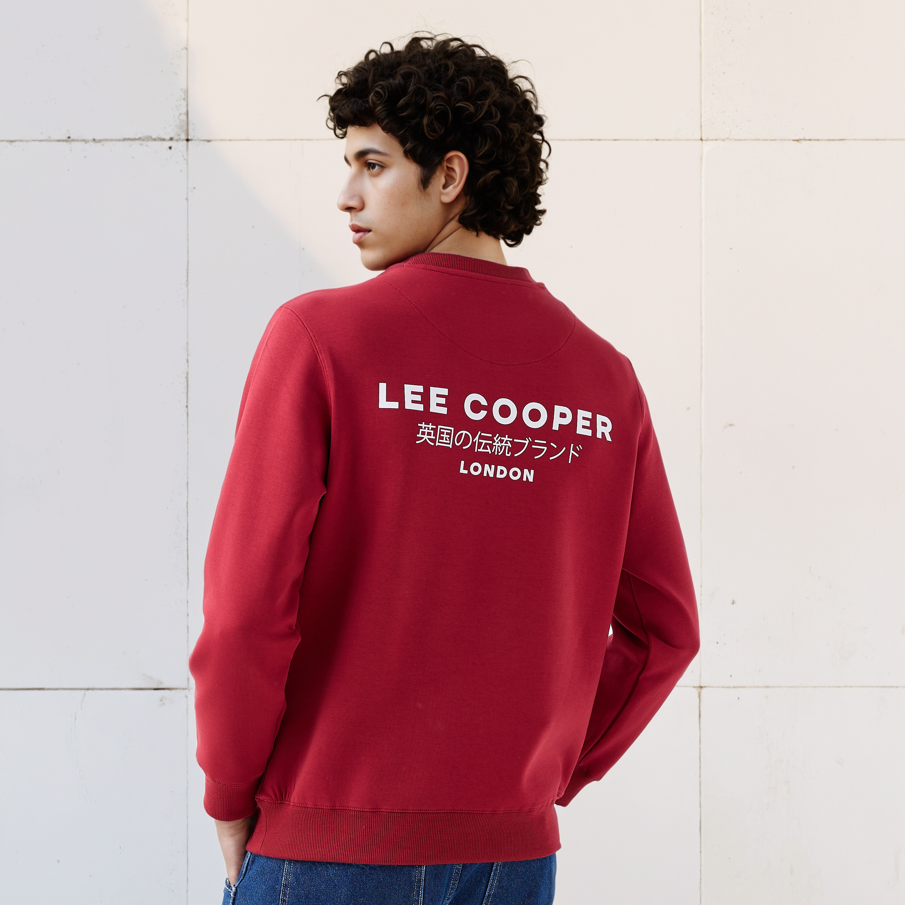 Lee Cooper Men Regular Fit Logo Print Cotton Sweatshirt-men-winterwear-hoodiesandsweatshirts-image-1