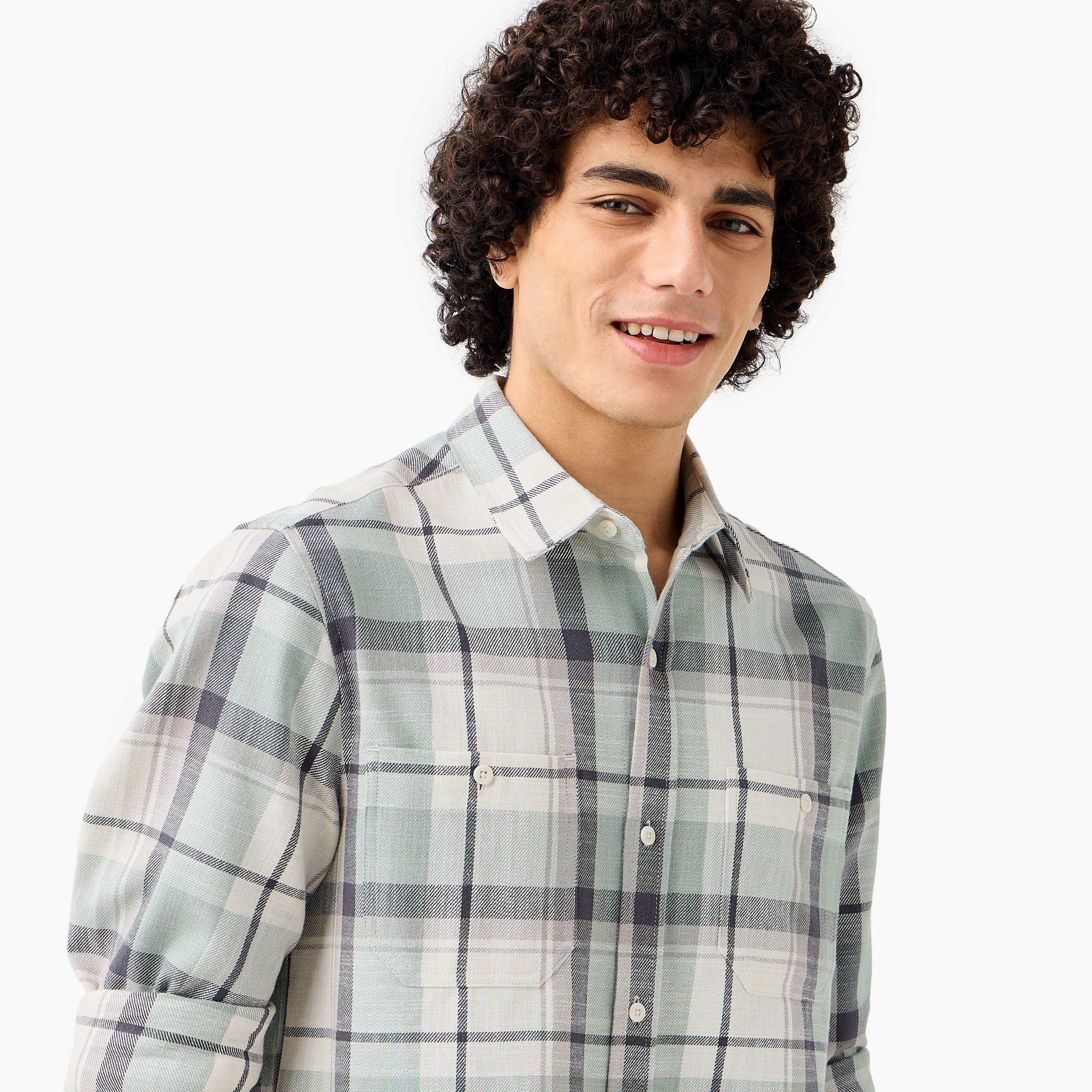 Lee Cooper Men Regular Fit Collared Checked Long Sleeves Shirt-men-clothing-shirts-image-4