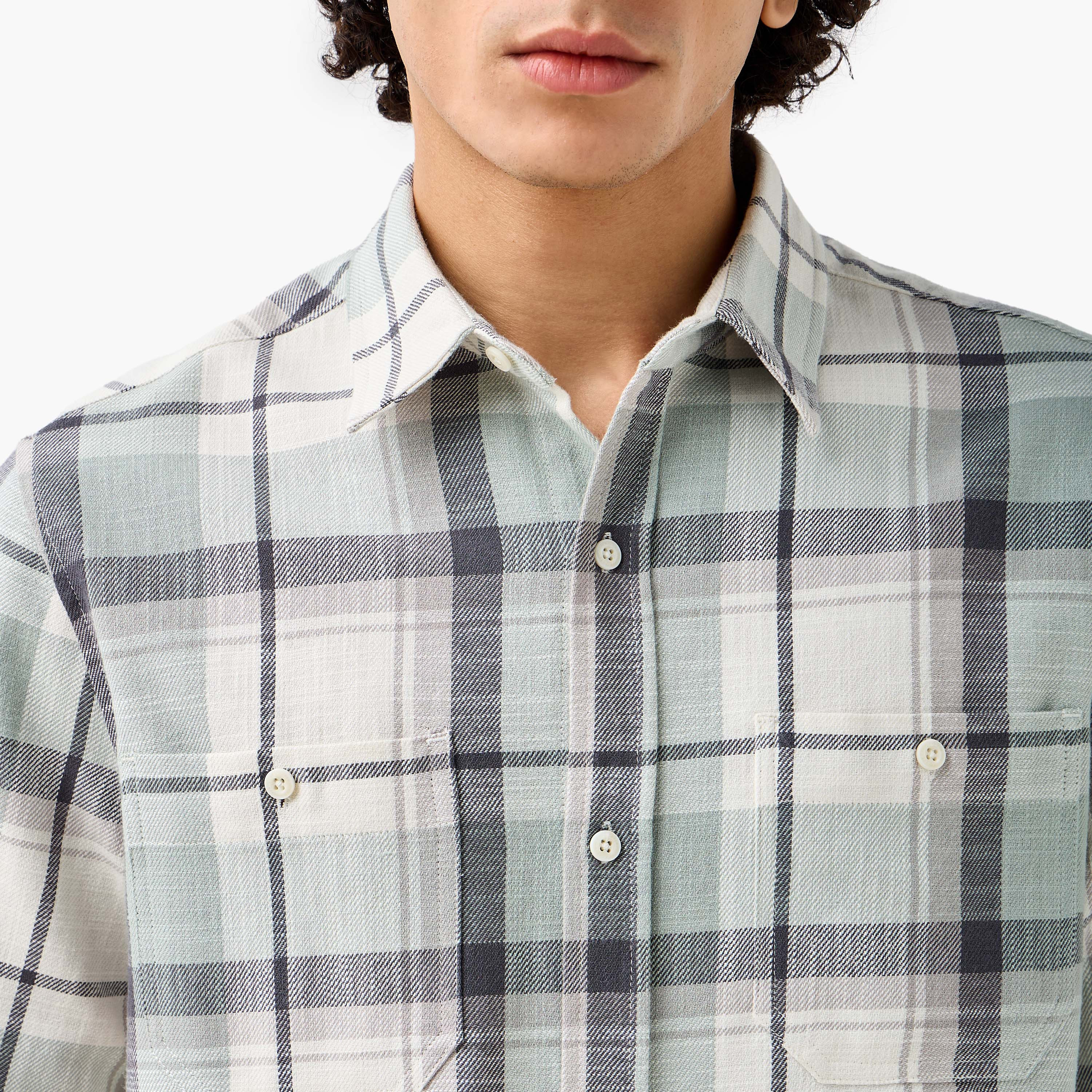 Lee Cooper Men Regular Fit Collared Checked Long Sleeves Shirt-men-clothing-shirts-image-5