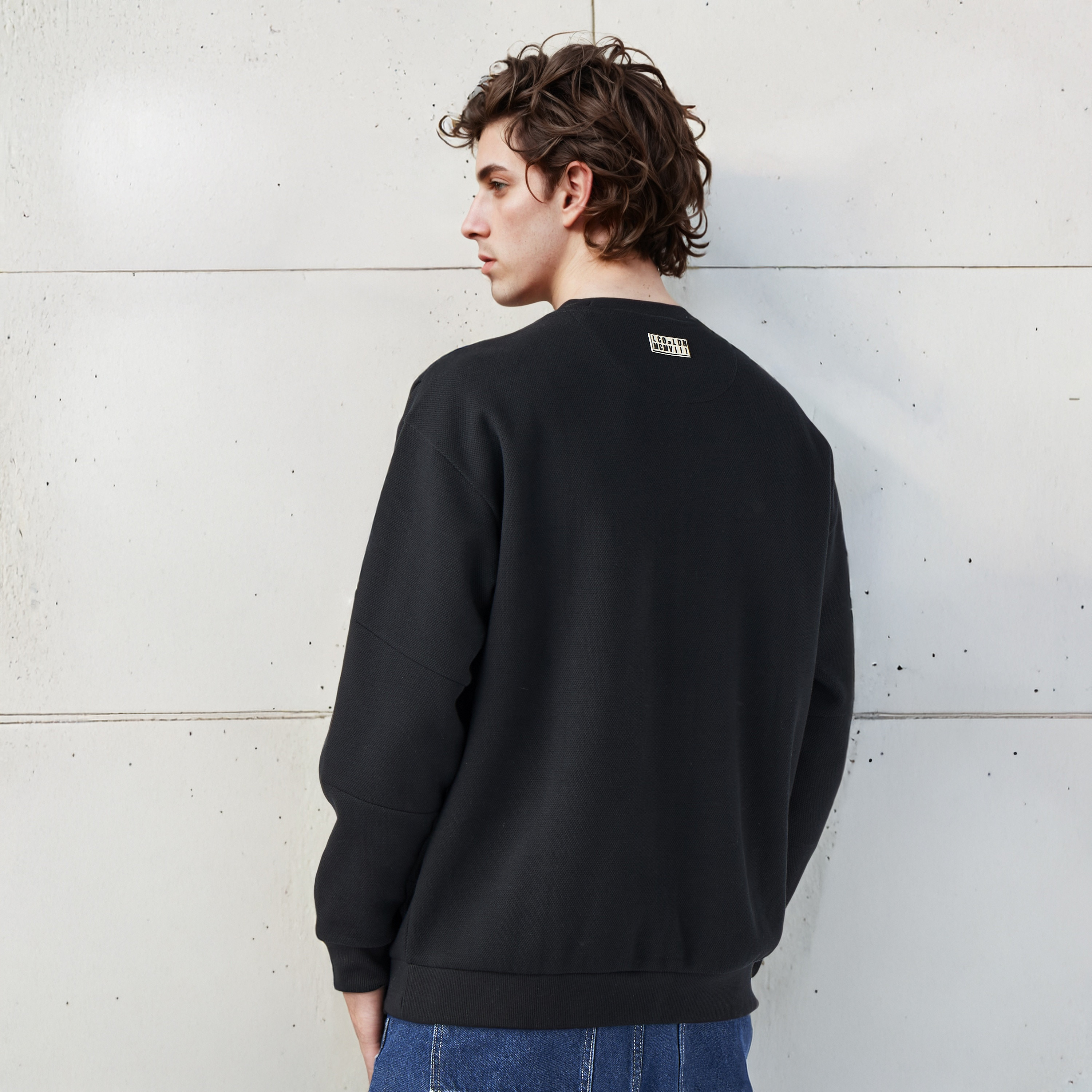 Lee Cooper Textured Pique Sweatshirt-men-winterwear-hoodiesandsweatshirts-image-4