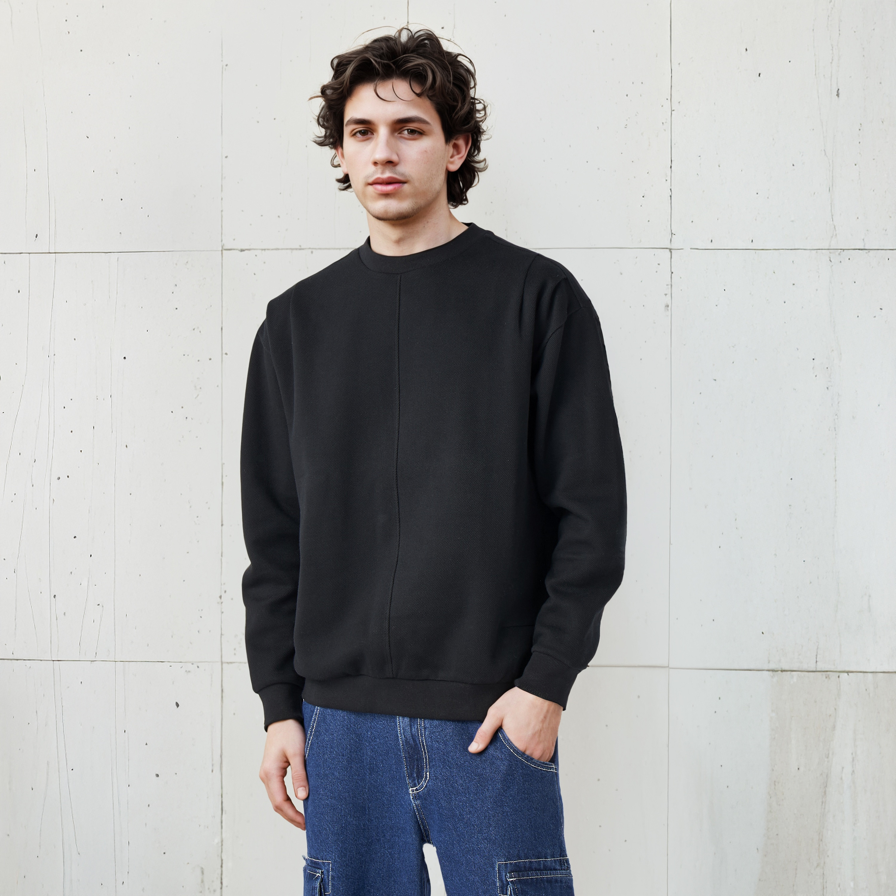 Lee Cooper Textured Pique Sweatshirt-men-winterwear-hoodiesandsweatshirts-image-7