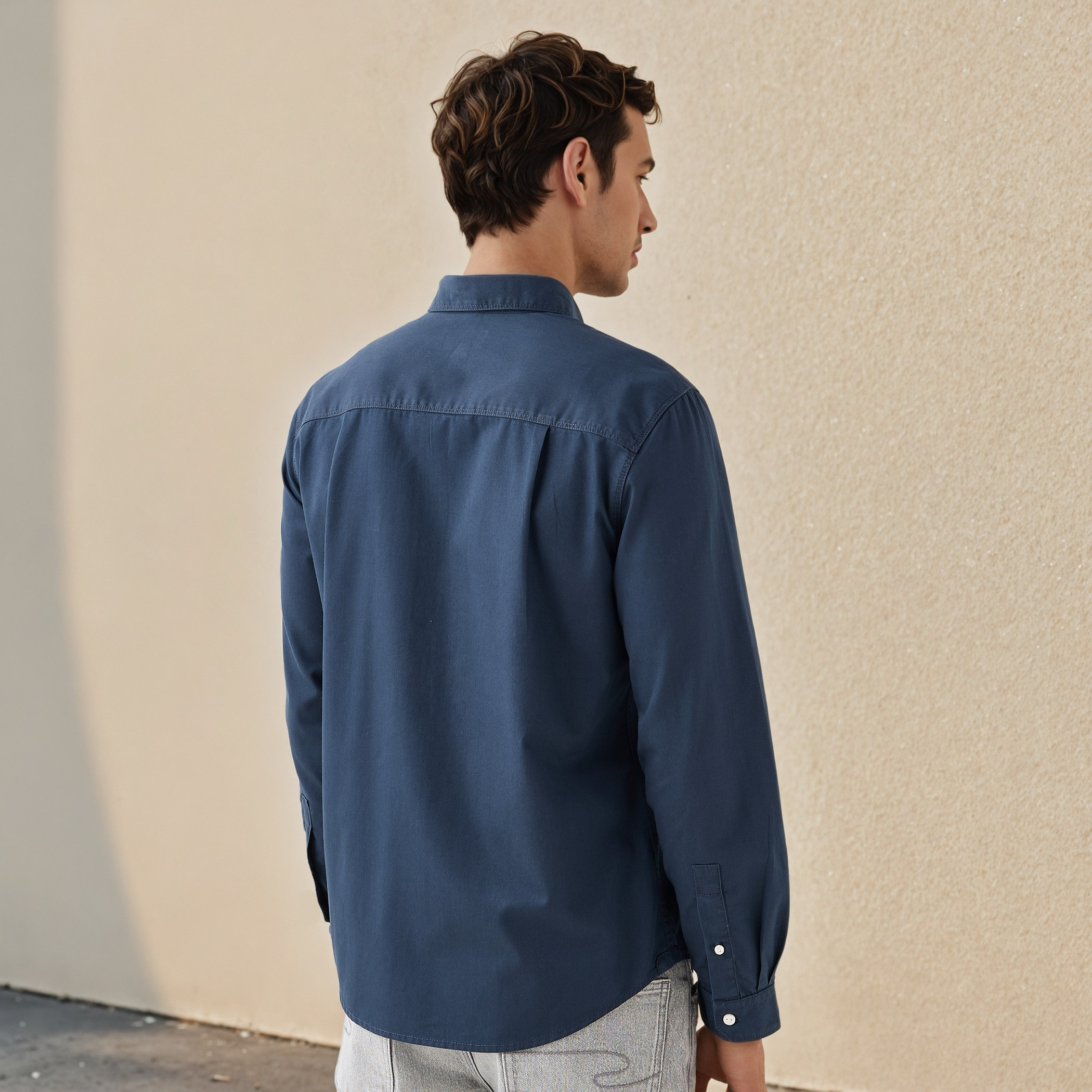 Lee Cooper Regular Fit Shirt with Collar-men-clothing-shirts-image-3