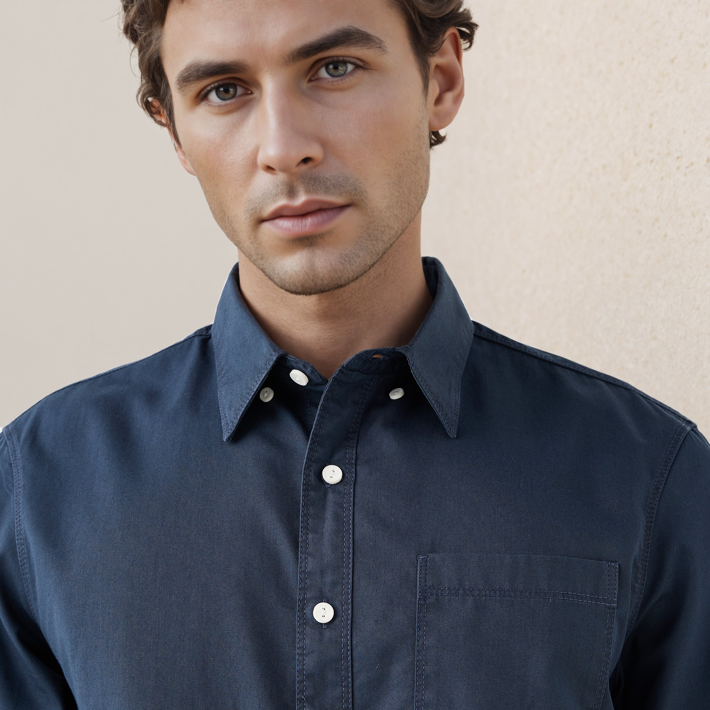 Lee Cooper Regular Fit Shirt with Collar-men-clothing-shirts-image-4