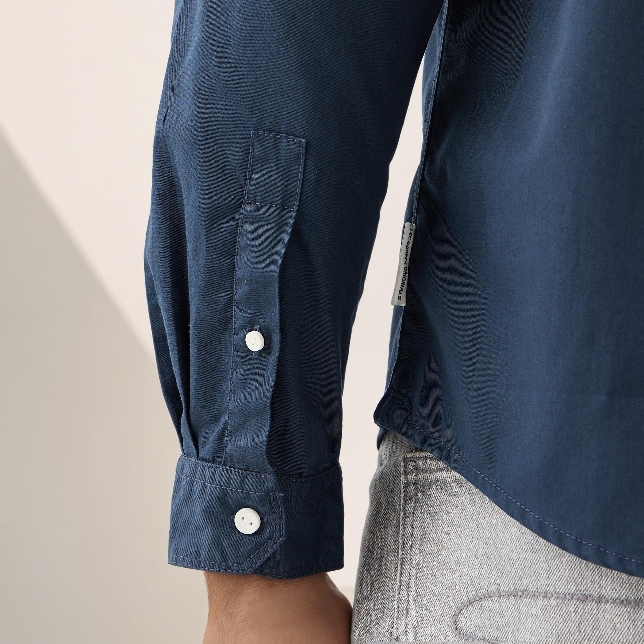 Lee Cooper Regular Fit Shirt with Collar-men-clothing-shirts-image-5