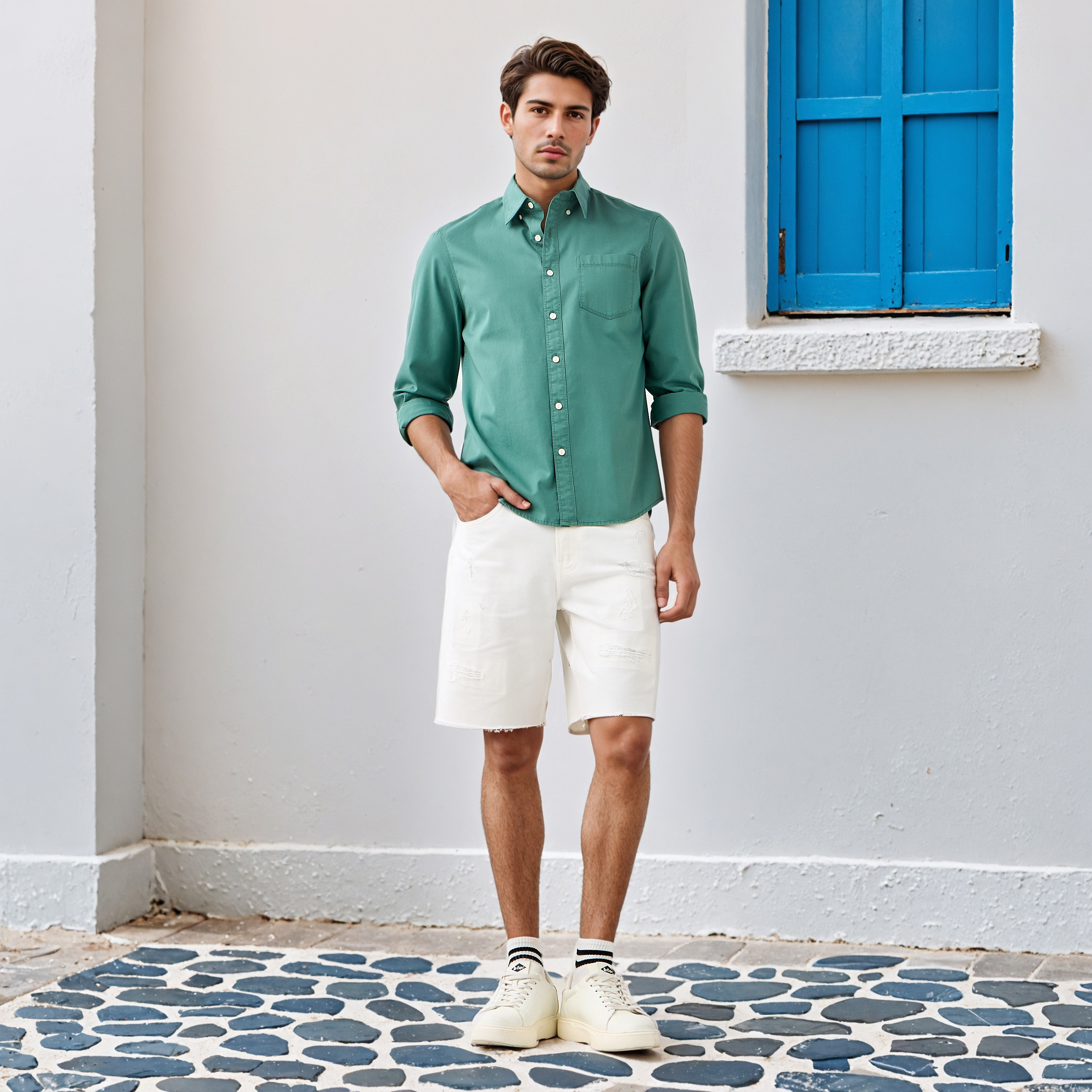 Lee Cooper Regular Fit Shirt with Collar-men-clothing-shirts-image-2