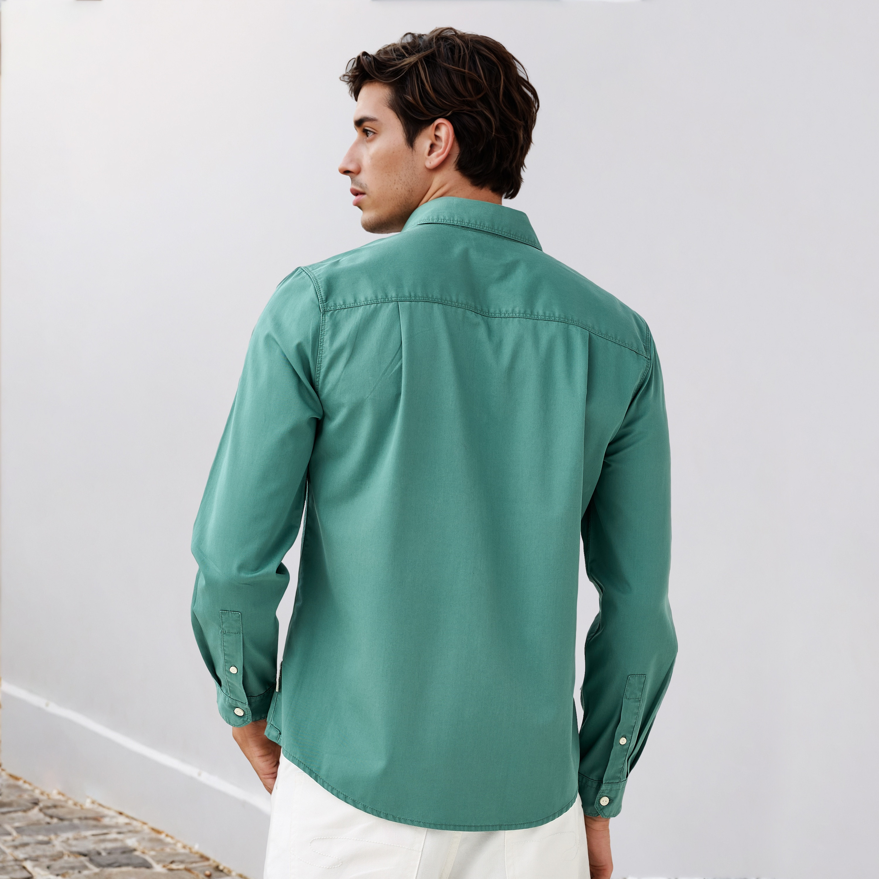 Lee Cooper Regular Fit Shirt with Collar-men-clothing-shirts-image-3