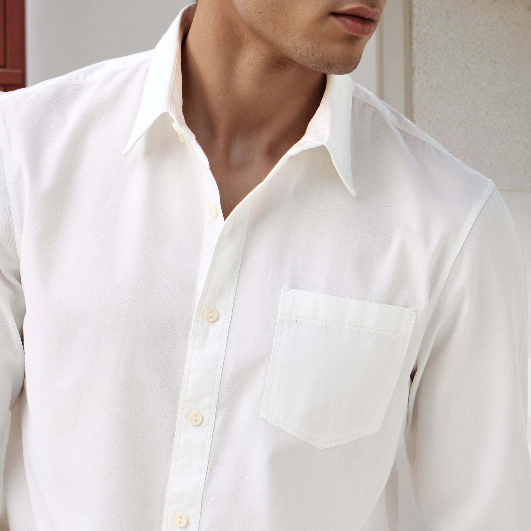 Lee Cooper Regular Fit Shirt with Collar-men-clothing-shirts-image-5