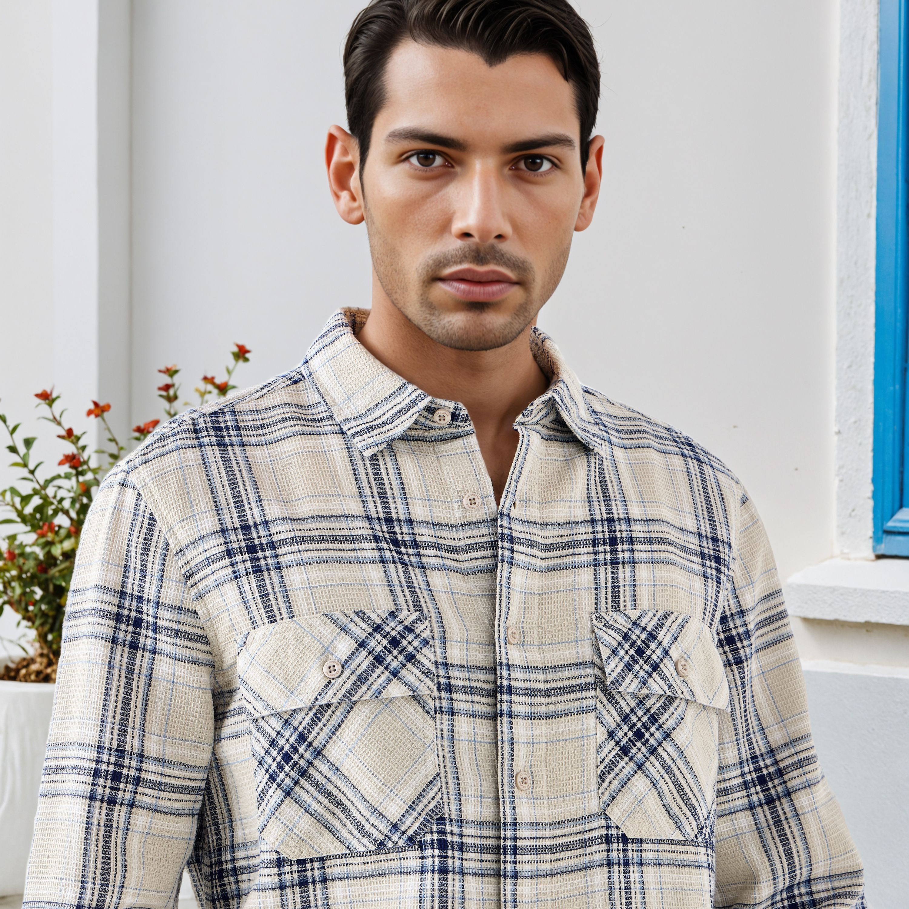 قميص كاروهات بقصّة عادية من لي كوبر-men-clothing-shirts-image-4