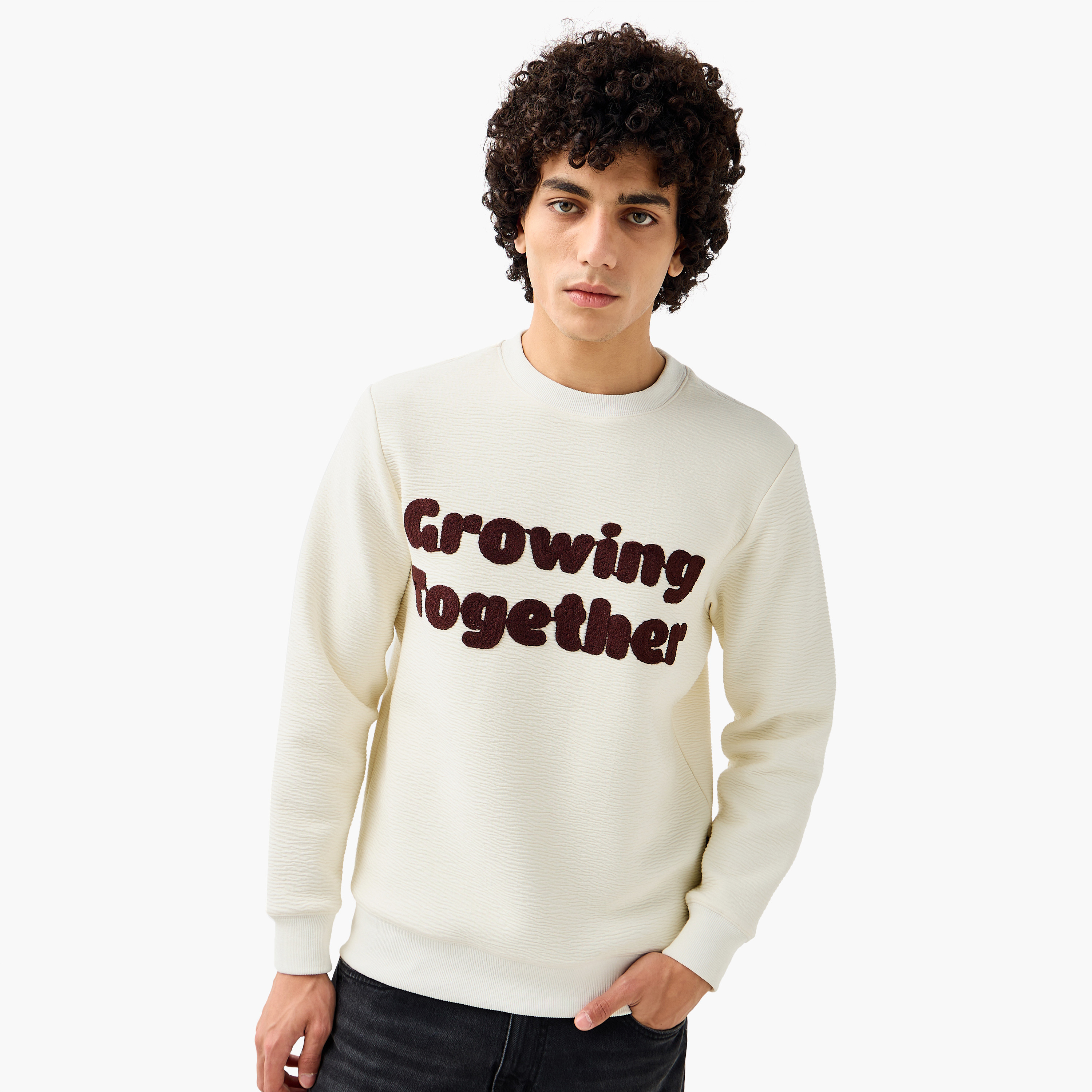 Lee Cooper Men Regular Fit Slogan Print Cotton Sweatshirt-men-winterwear-hoodiesandsweatshirts-image-1