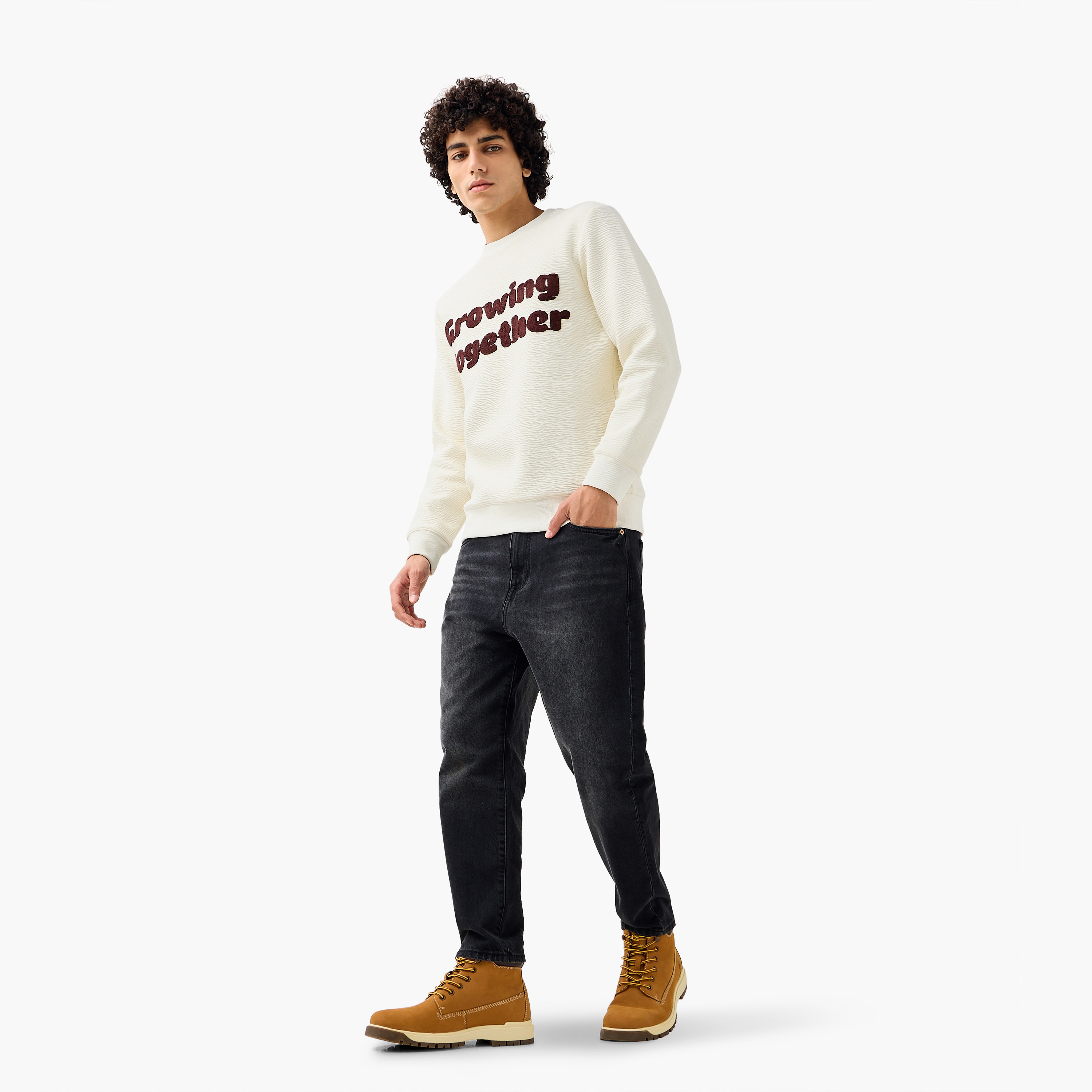 Lee Cooper Men Regular Fit Slogan Print Cotton Sweatshirt-men-winterwear-hoodiesandsweatshirts-image-2