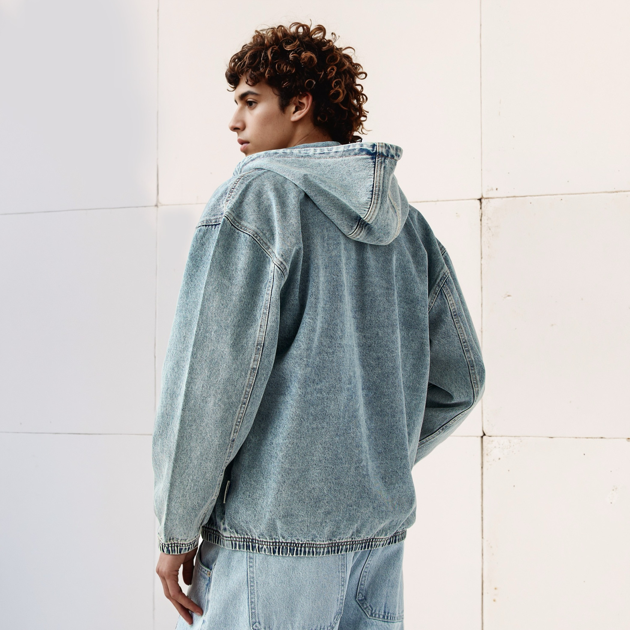Lee Cooper Zip Through Denim Hoodie-men-winterwear-hoodiesandsweatshirts-image-3