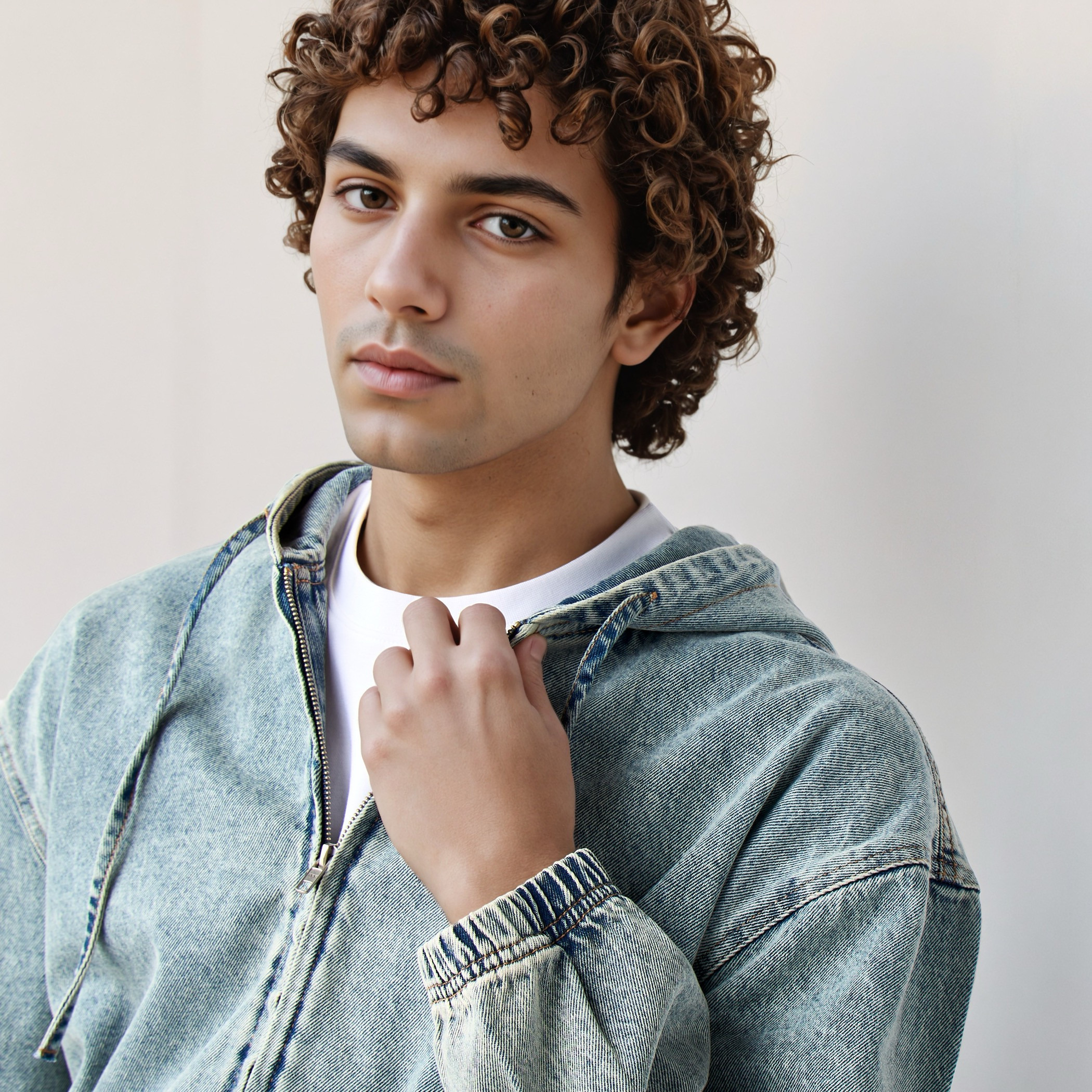 Lee Cooper Zip Through Denim Hoodie-men-winterwear-hoodiesandsweatshirts-image-4