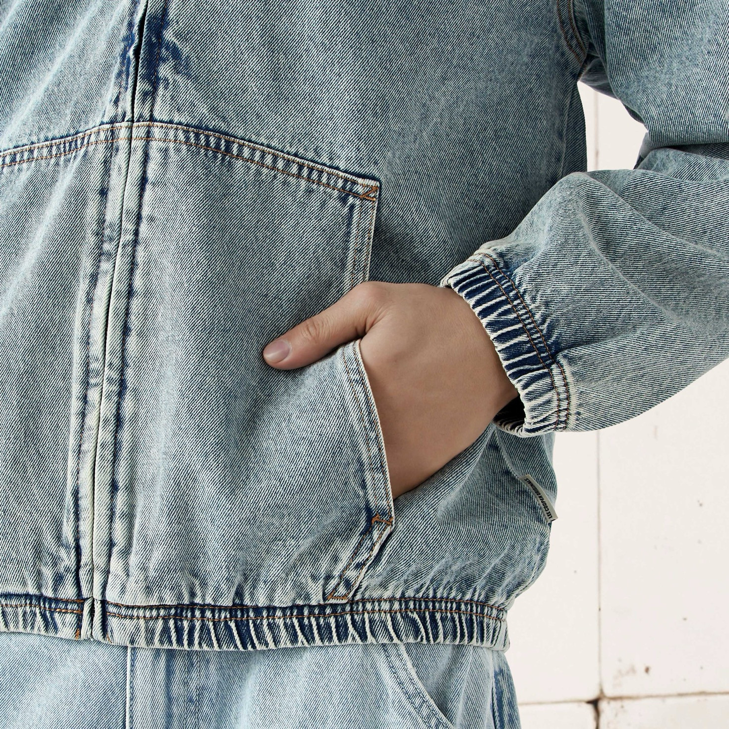 Lee Cooper Zip Through Denim Hoodie-men-winterwear-hoodiesandsweatshirts-image-5