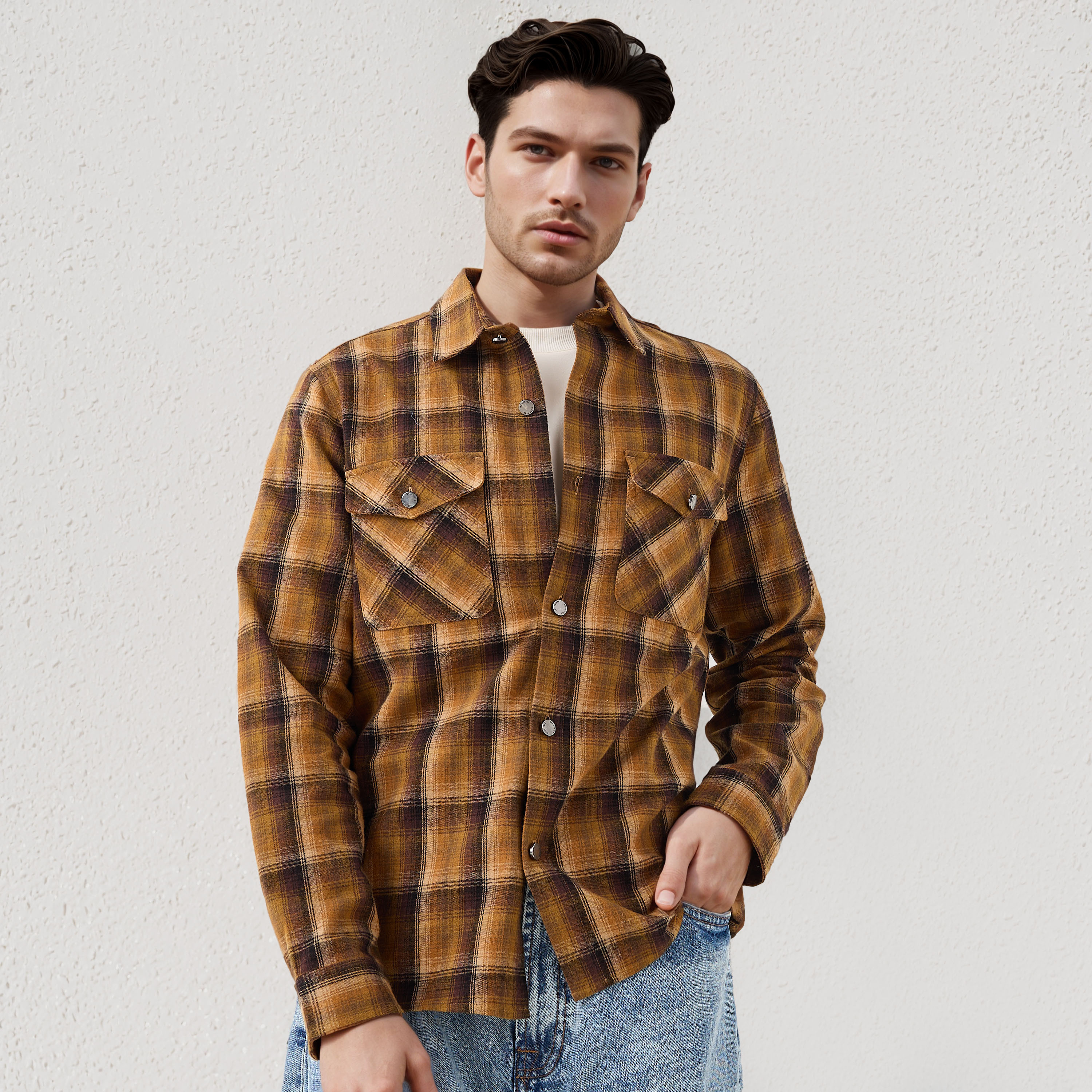 قميص كاروهات من لي كوبر-men-clothing-shirts-image-1